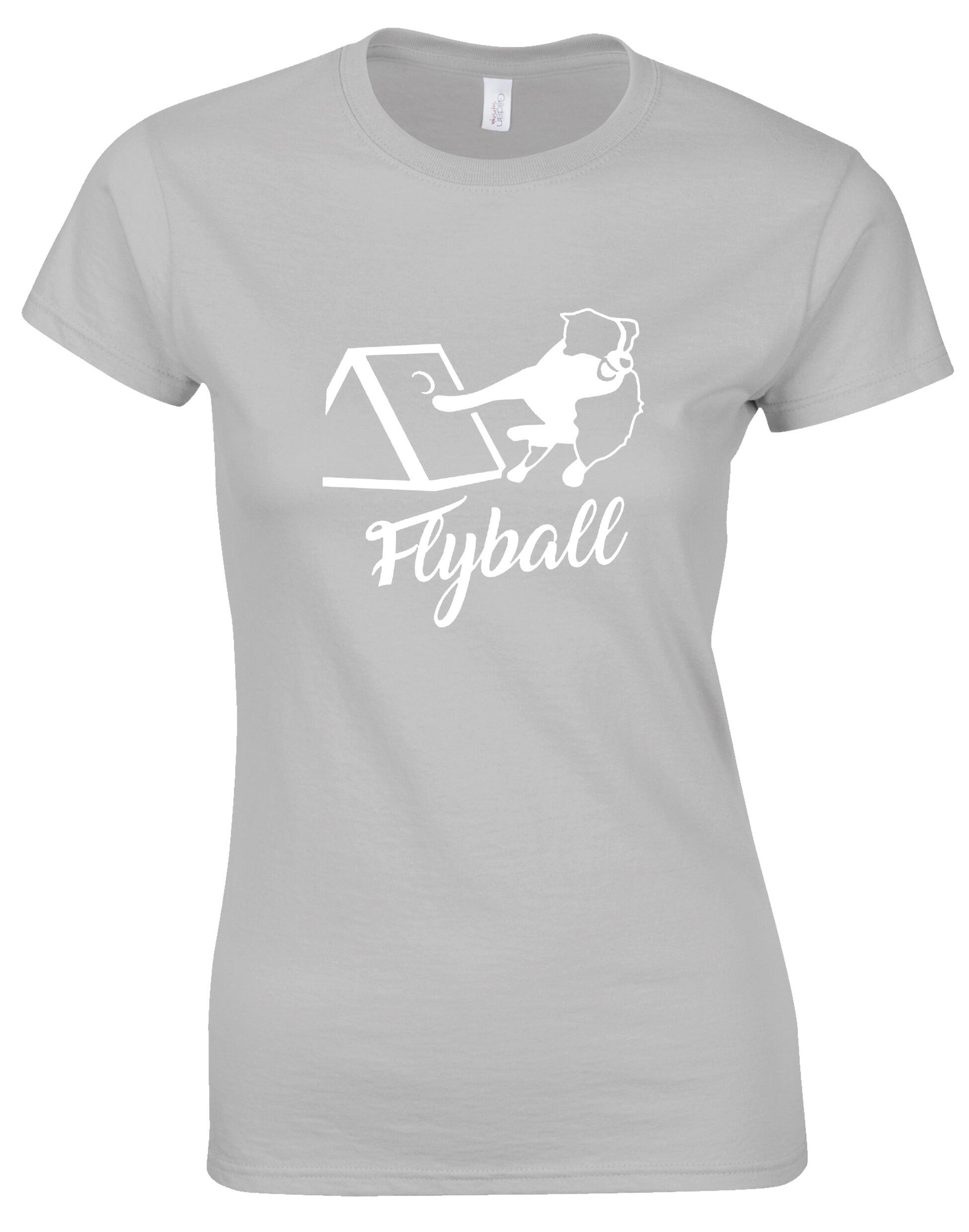 Flyball Female Roundneck T-Shirt – Comfort and Style for Flyball Enthusiasts