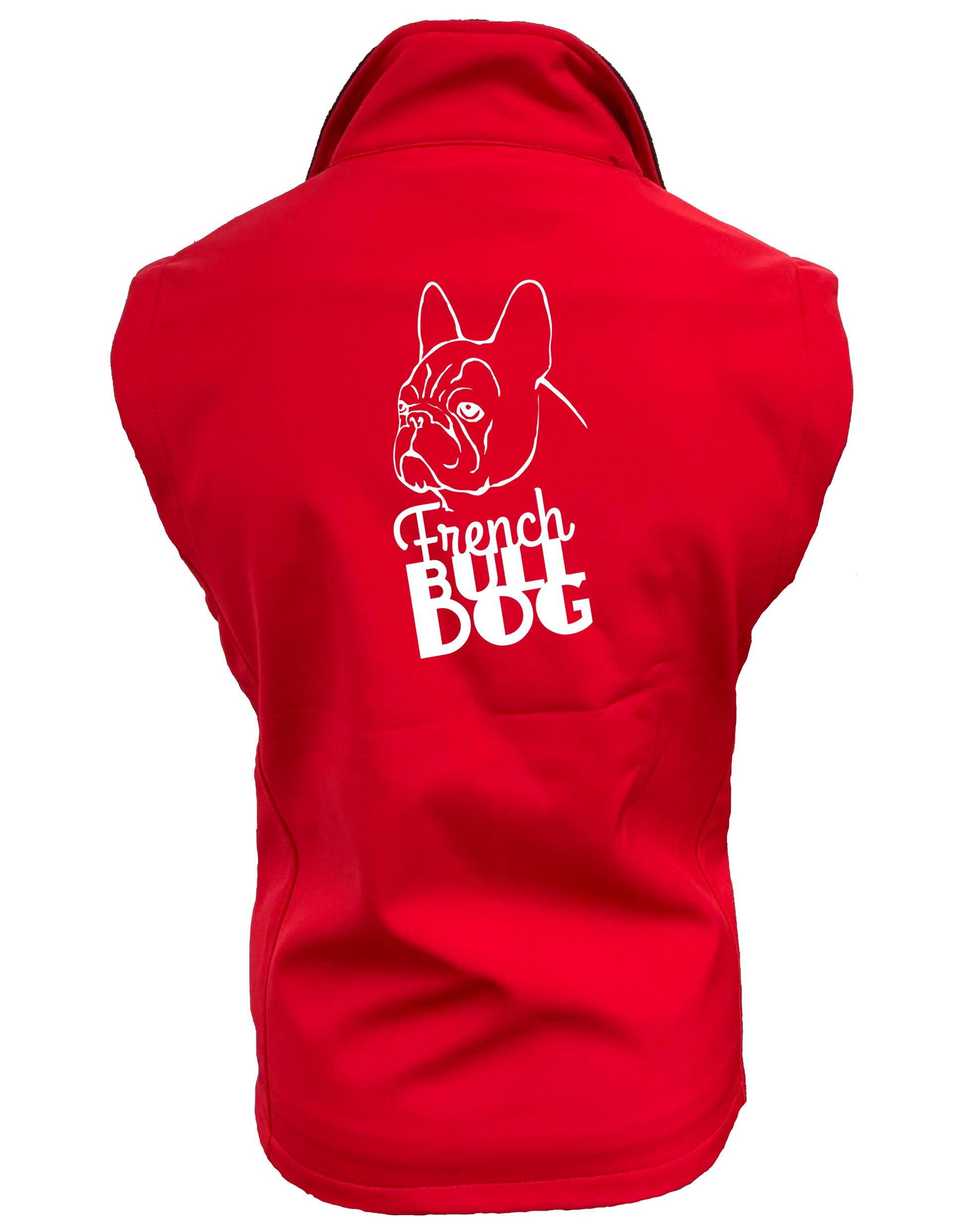 French Bulldog (Head) Design Unisex Softshell Gilet – Functional Style for French Bulldog Enthusiasts