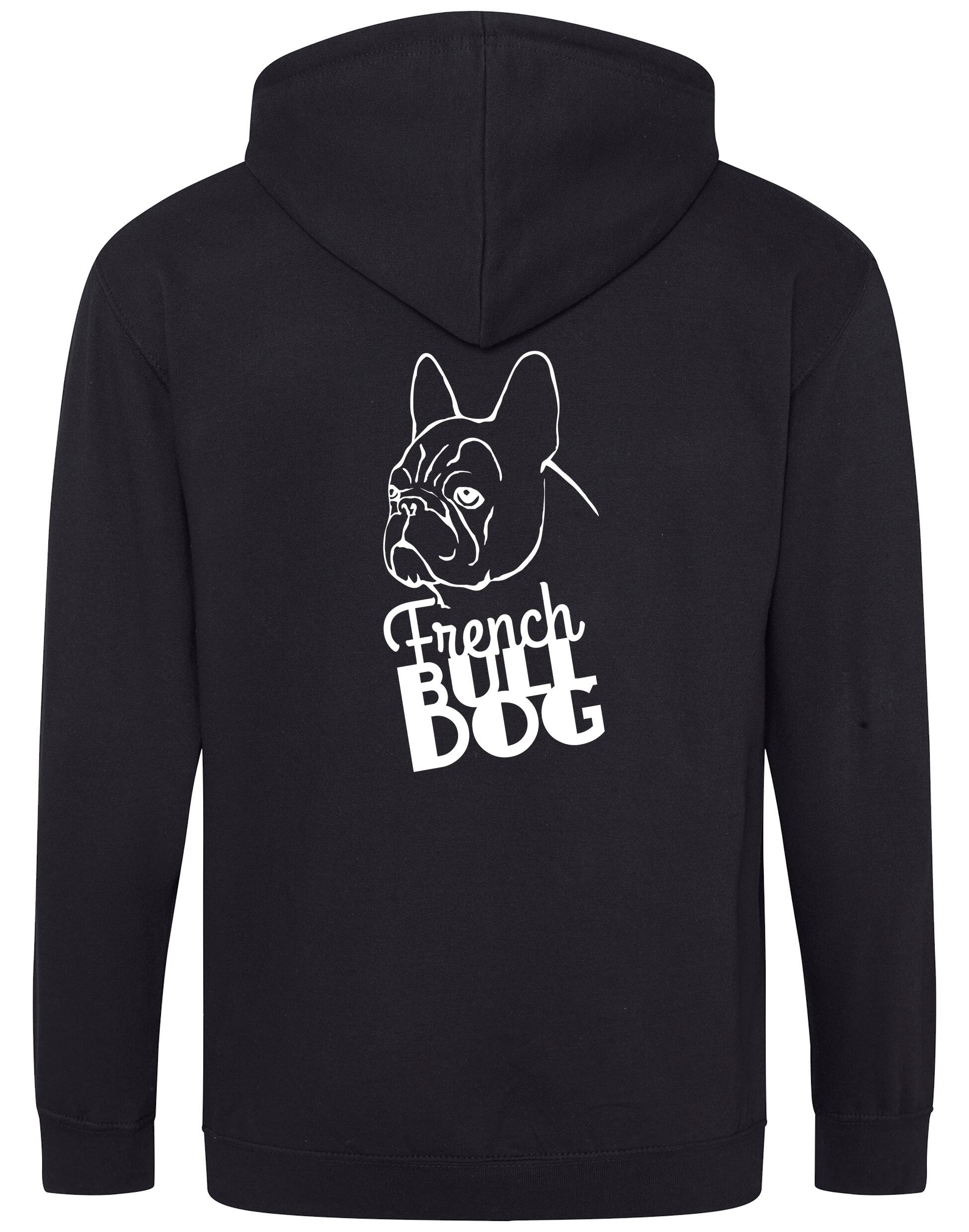French Bulldog (Head) Zipped Hoodie – Comfort, Style, and Bulldog Pride