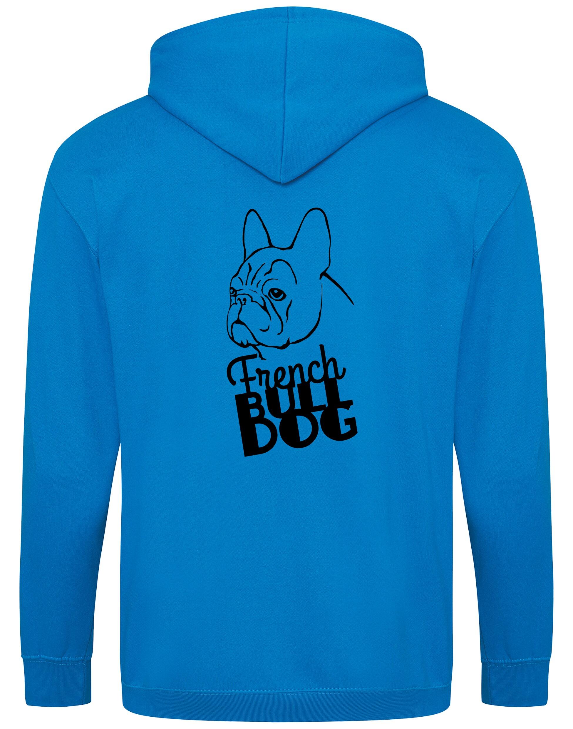 French Bulldog (Head) Zipped Hoodie – Comfort, Style, and Bulldog Pride