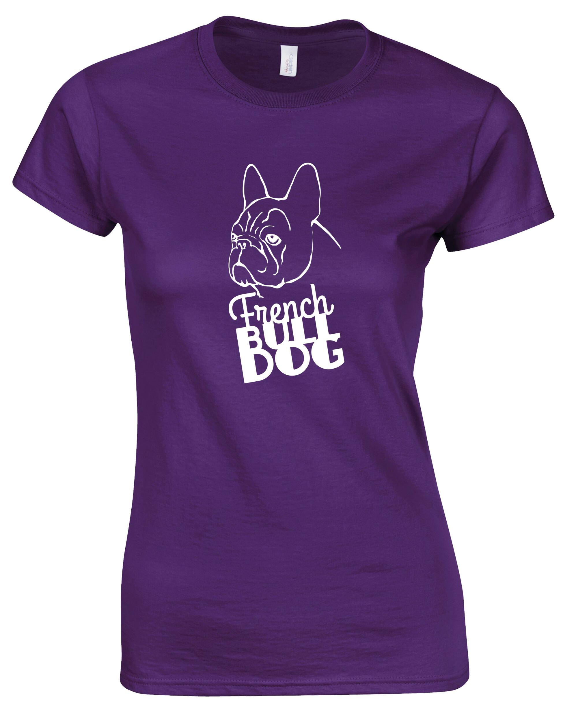 French Bulldog (Head) Female Roundneck T-shirt – Effortless Style for Bulldog Enthusiasts