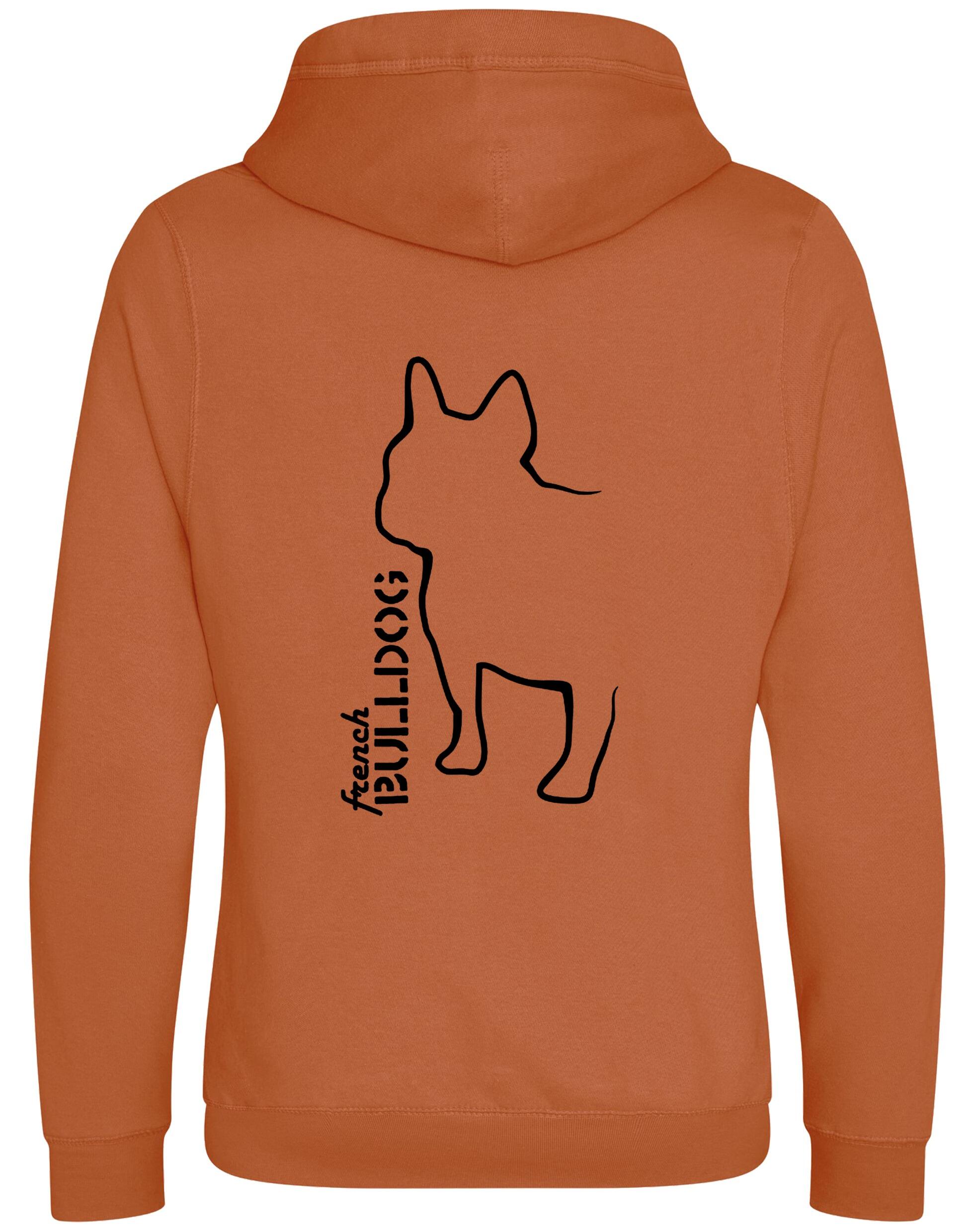French Bulldog (Outline) Unisex Crossneck Pullover Hoodie – Stylish Comfort for Bulldog Enthusiasts