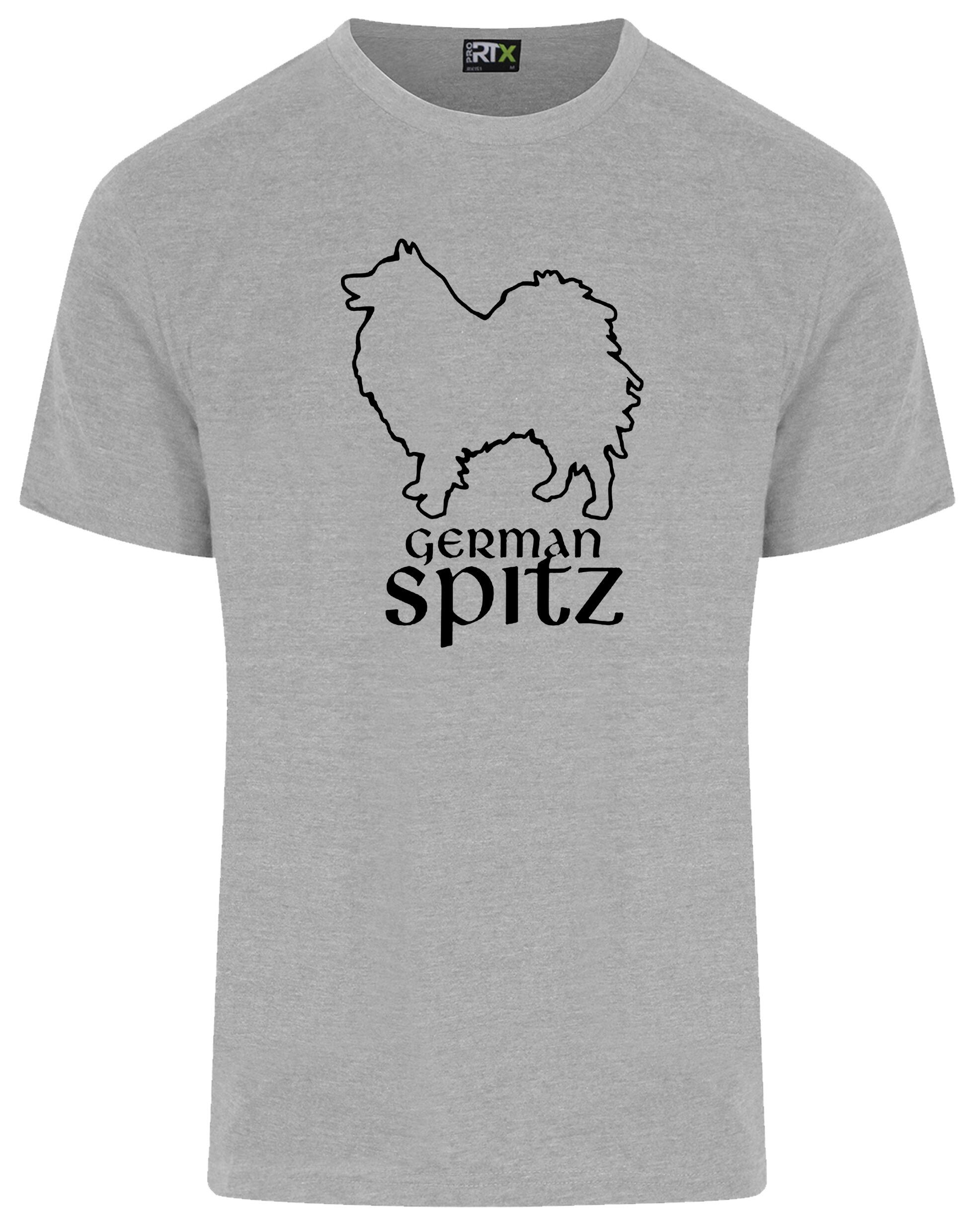 German Spitz Unisex Roundneck T-shirt featuring a vibrant dog breed design, crafted from breathable cotton with a relaxed unisex fit, perfect for dog lovers and German Spitz enthusiasts.