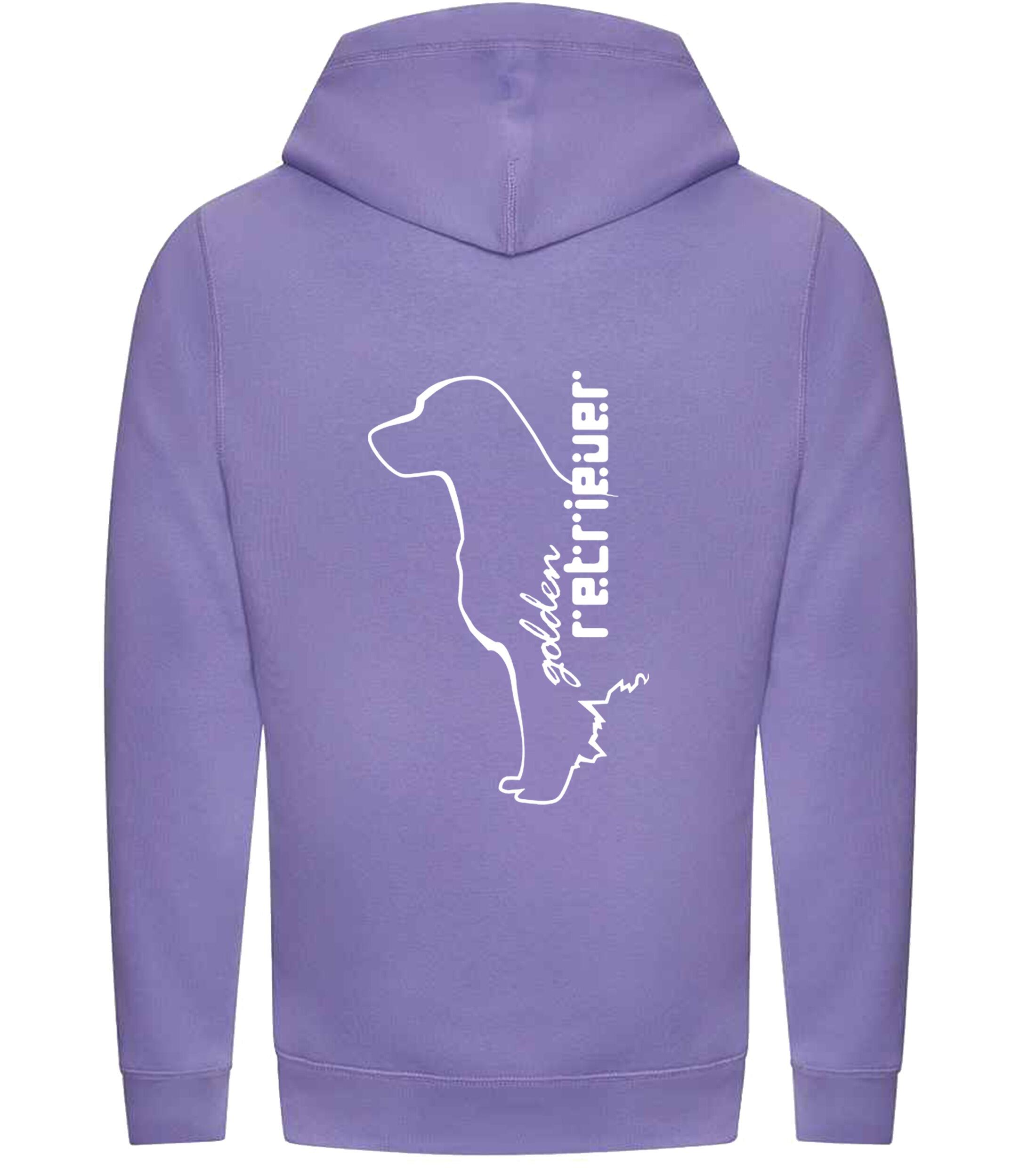 Golden Retriever crossneck pullover hoodie with a detailed breed design, heavy-blend fabric, brushed fleece interior, and a modern crossneck style, perfect for Golden Retriever enthusiasts.