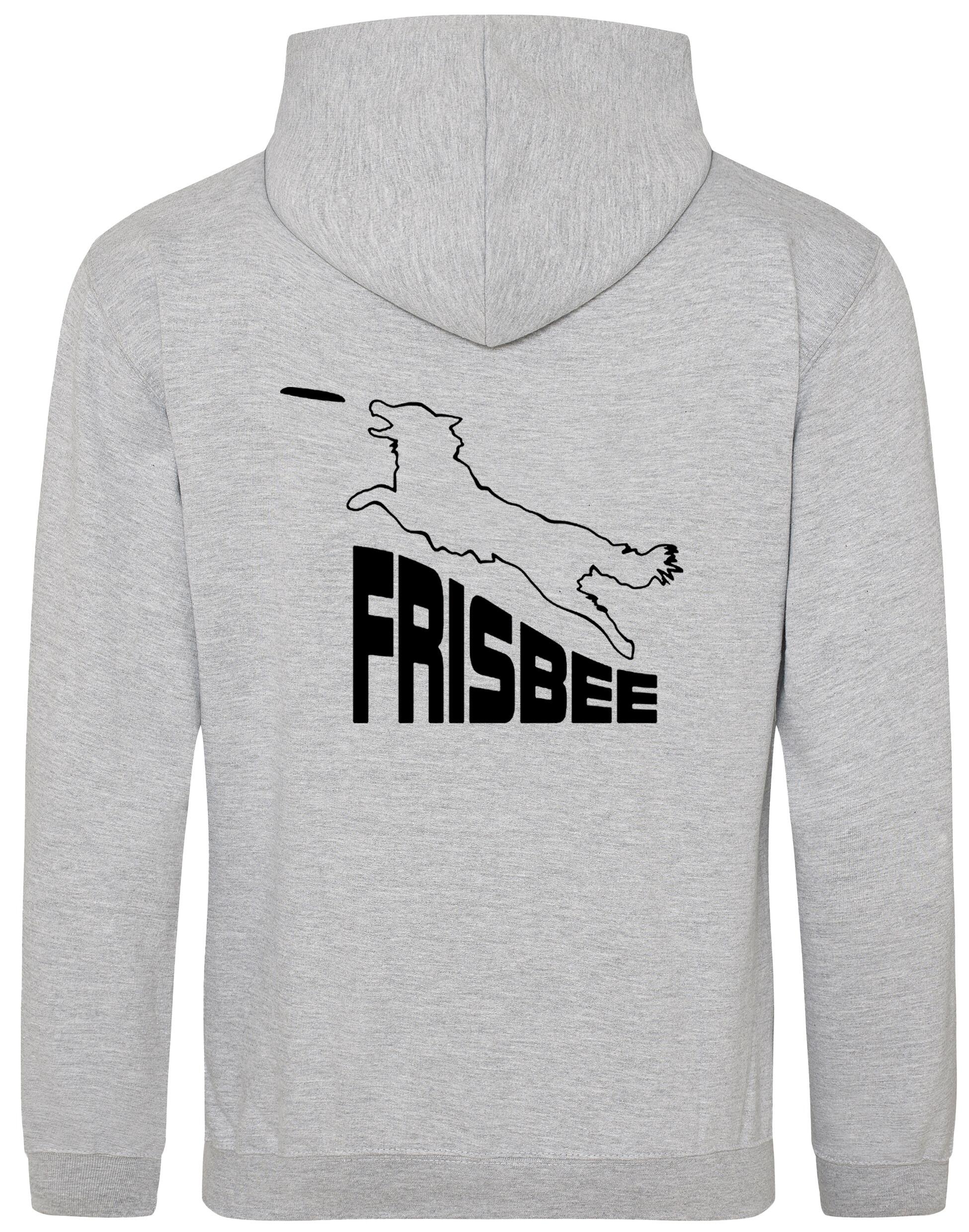 Frisbee Dog Sport Pullover Hoodie – Cozy hoodie with exclusive Frisbee-inspired artwork, brushed fleece interior, and personalization options, designed for Frisbee enthusiasts.