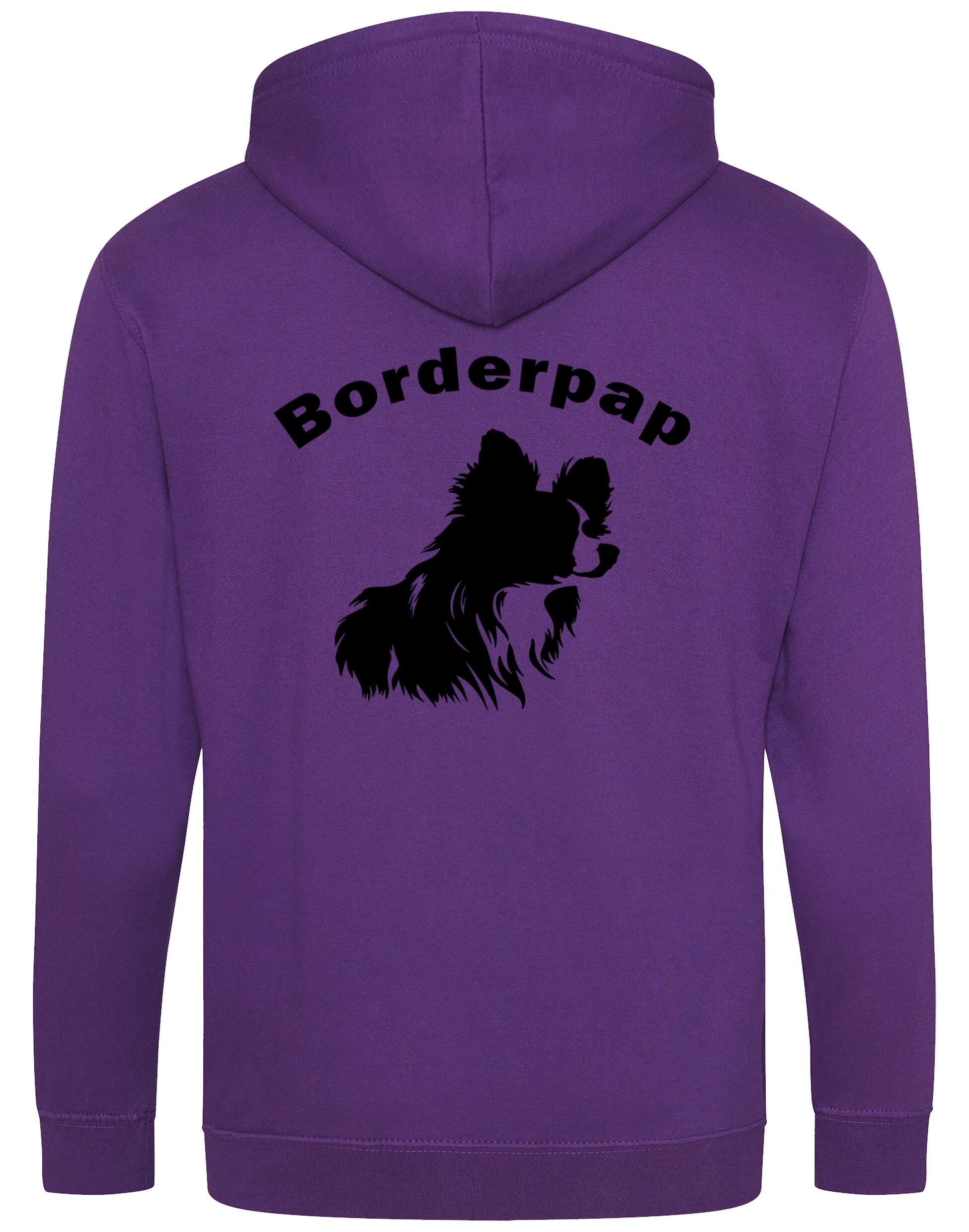Border Pap Zipped Hoodie with Breed Graphic – Features exclusive design, customizable options, and cozy heavy-blend fabric.