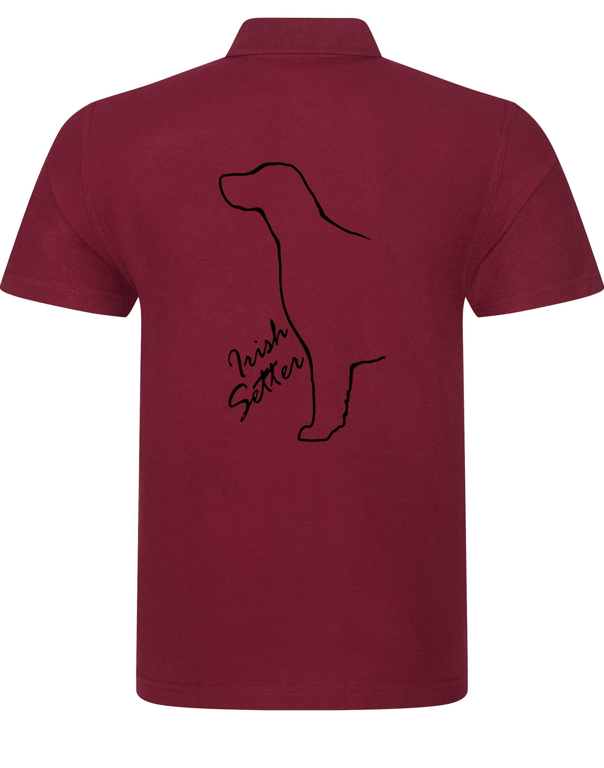Irish Setter Unisex Cotton Polo with exclusive breed design, offering comfort and style for all-day wear.