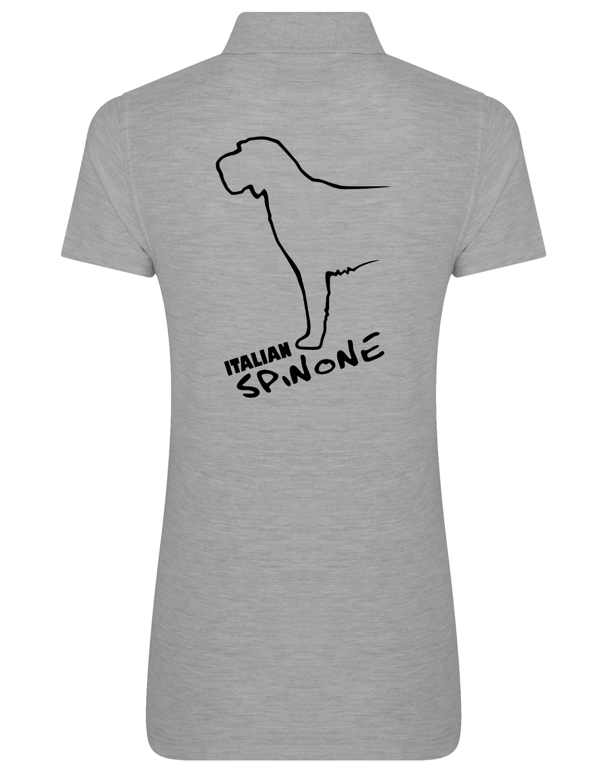 Women’s Cotton Polo featuring Italian Spinone design with exclusive breed artwork, breathable cotton fabric, and a flattering feminine fit for casual comfort and style.