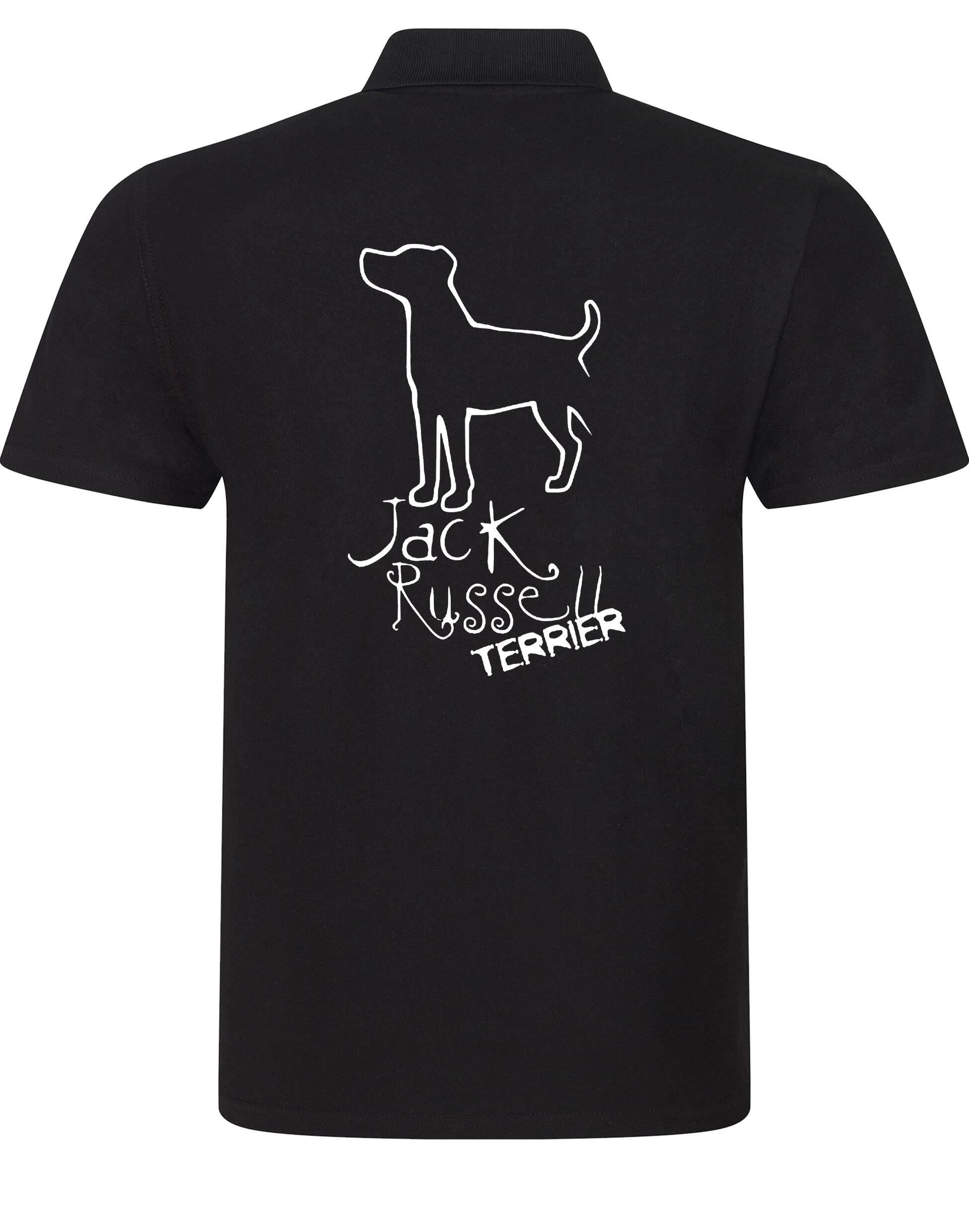 Unisex Cotton Polo featuring a vibrant Jack Russell Terrier design, crafted with breathable cotton fabric and relaxed for versatile all-day comfort.