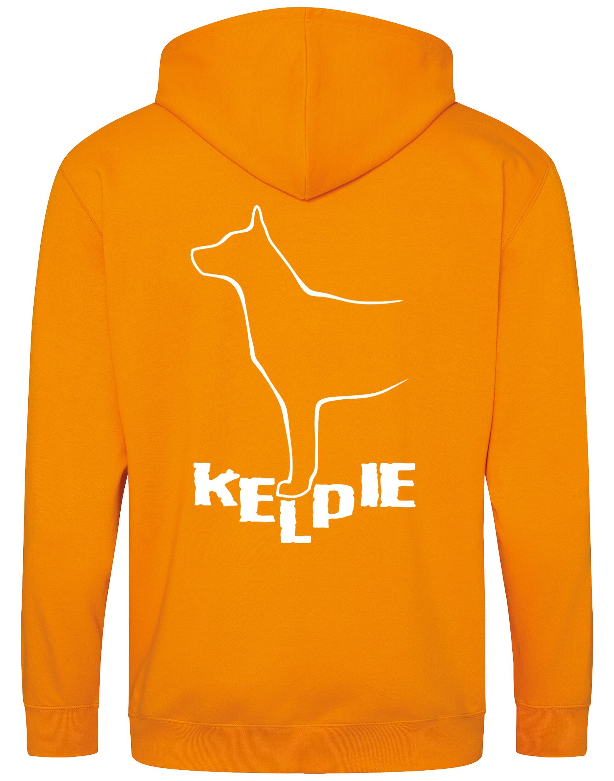 Kelpi Zipped Hoodie with exclusive breed-inspired artwork, soft fleece fabric, and practical features for everyday comfort and style.