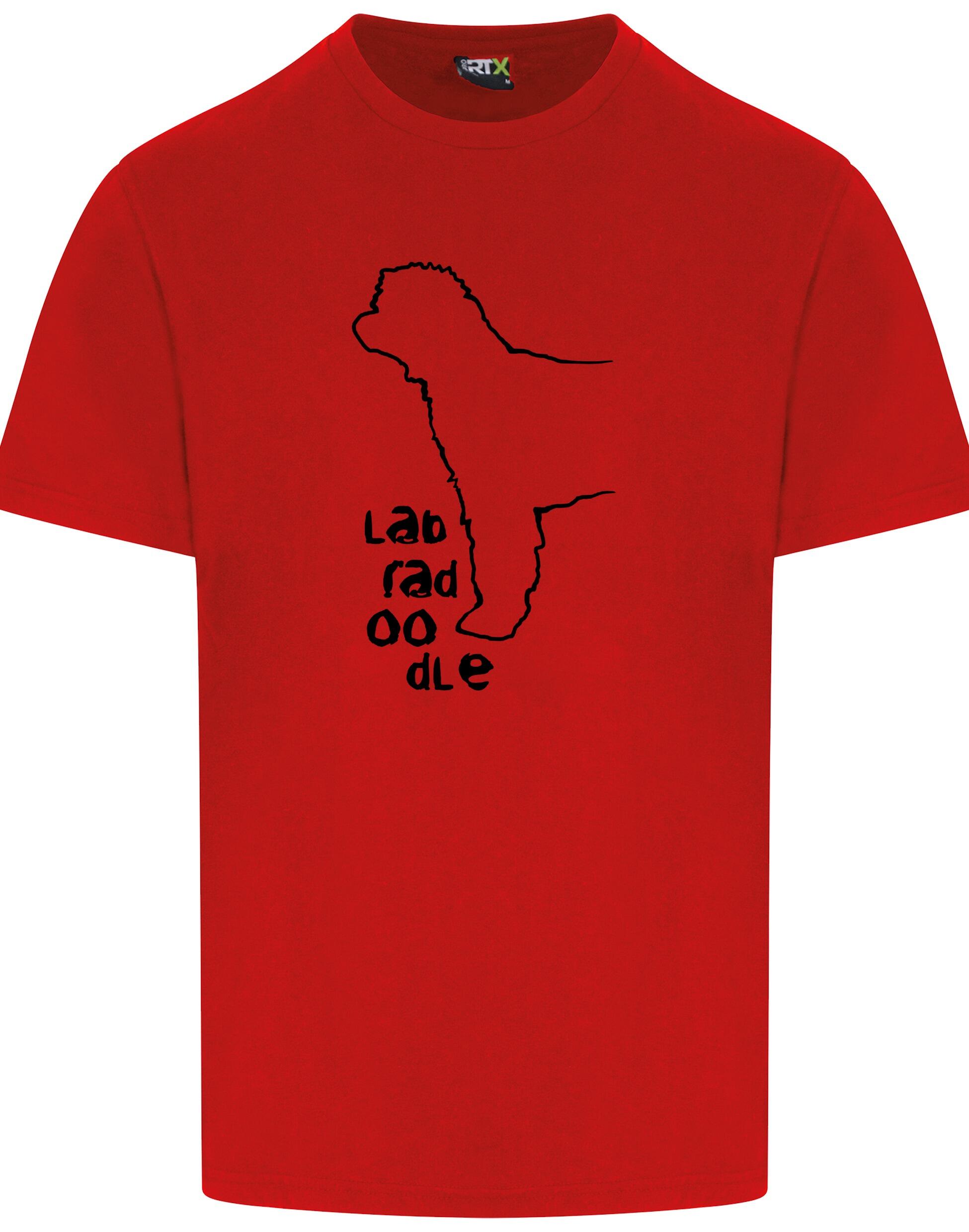 Unisex Labradoodle Roundneck T-shirt with exclusive breed design in breathable cotton fabric.