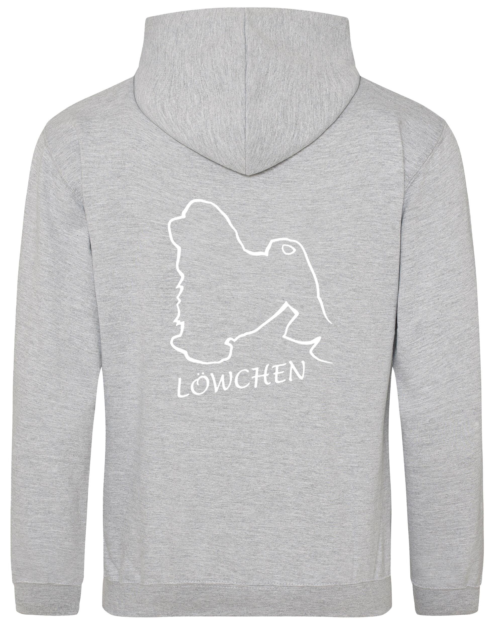 Lowchen Design Pullover Hoodie with fleece lining and exclusive breed artwork.