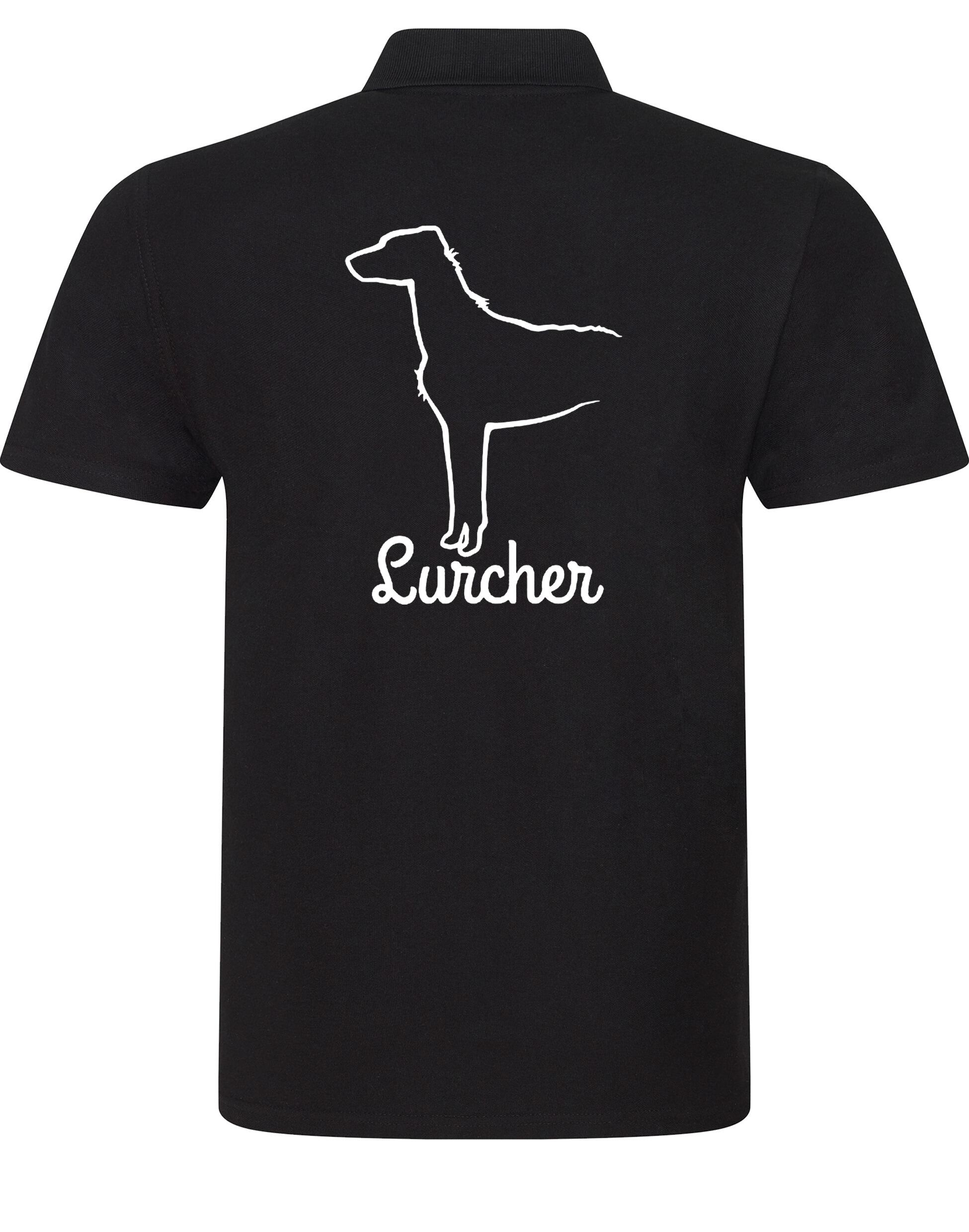 Lurcher Unisex Cotton Polo featuring exclusive breed design and soft cotton fabric.