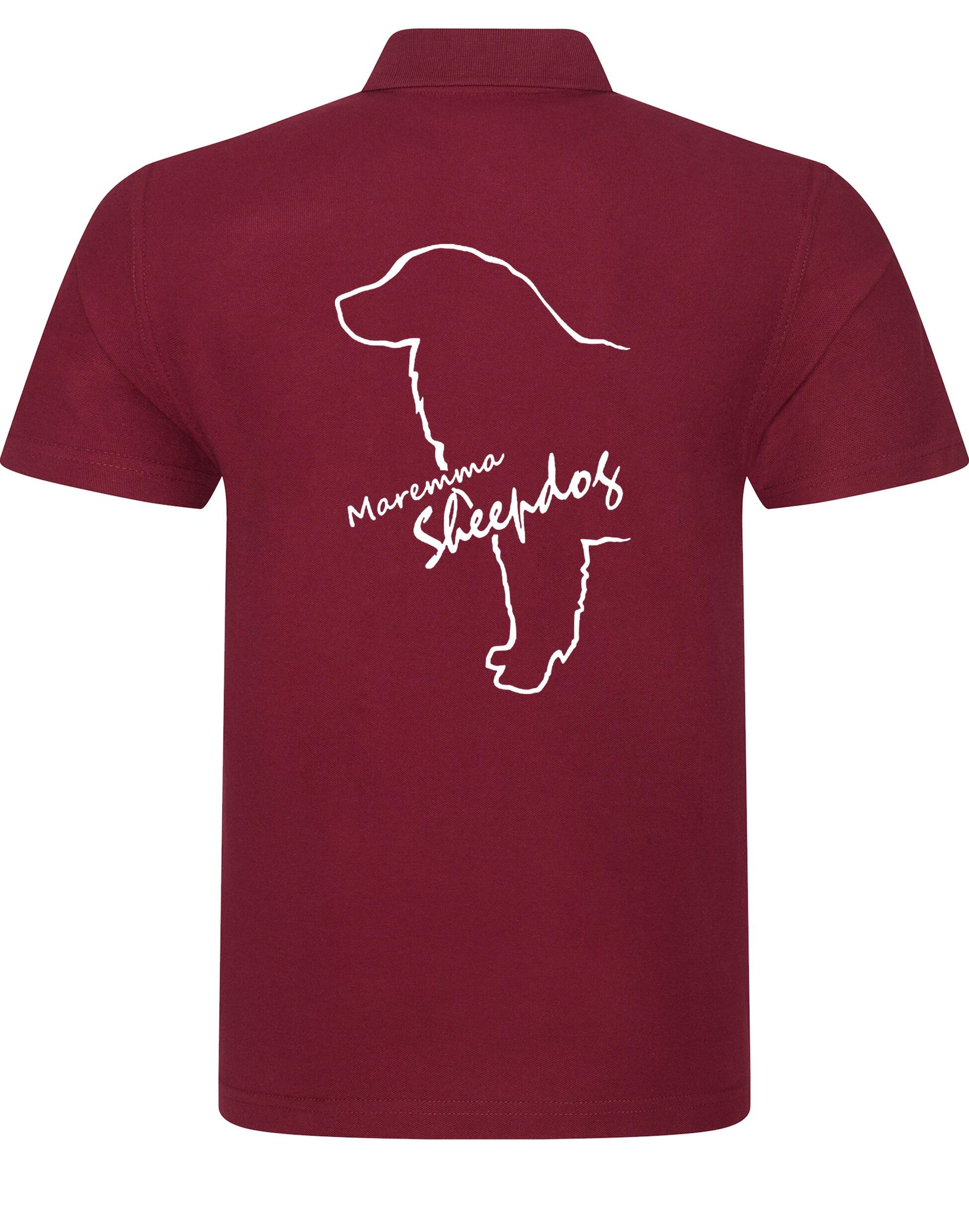 Maremma Sheepdog Unisex Cotton Polo with exclusive breed design, soft cotton fabric, and relaxed fit for all-day comfort.