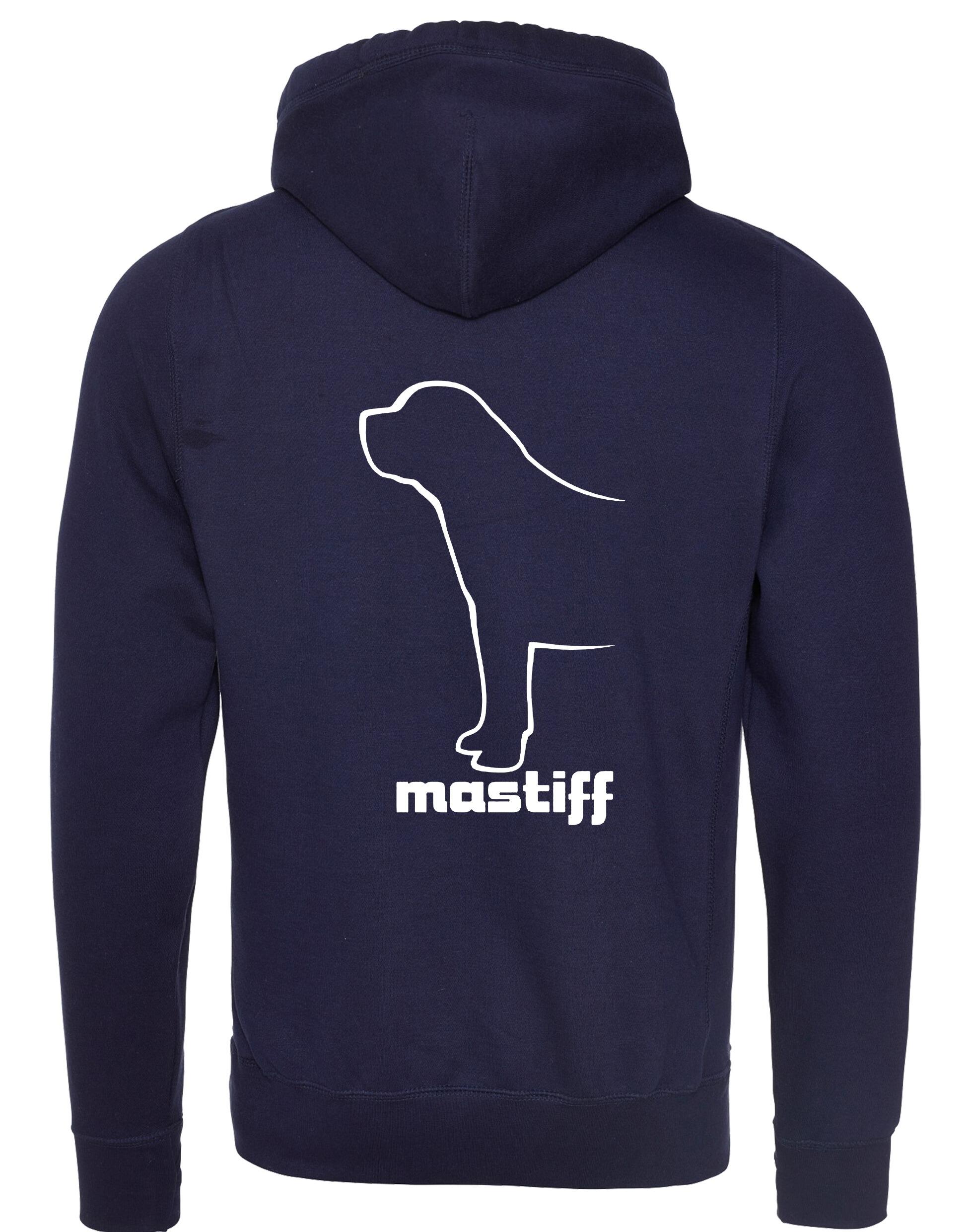 Mastiff Crossneck Pullover Hoodie featuring exclusive breed artwork and a modern, cosy design for dog lovers.