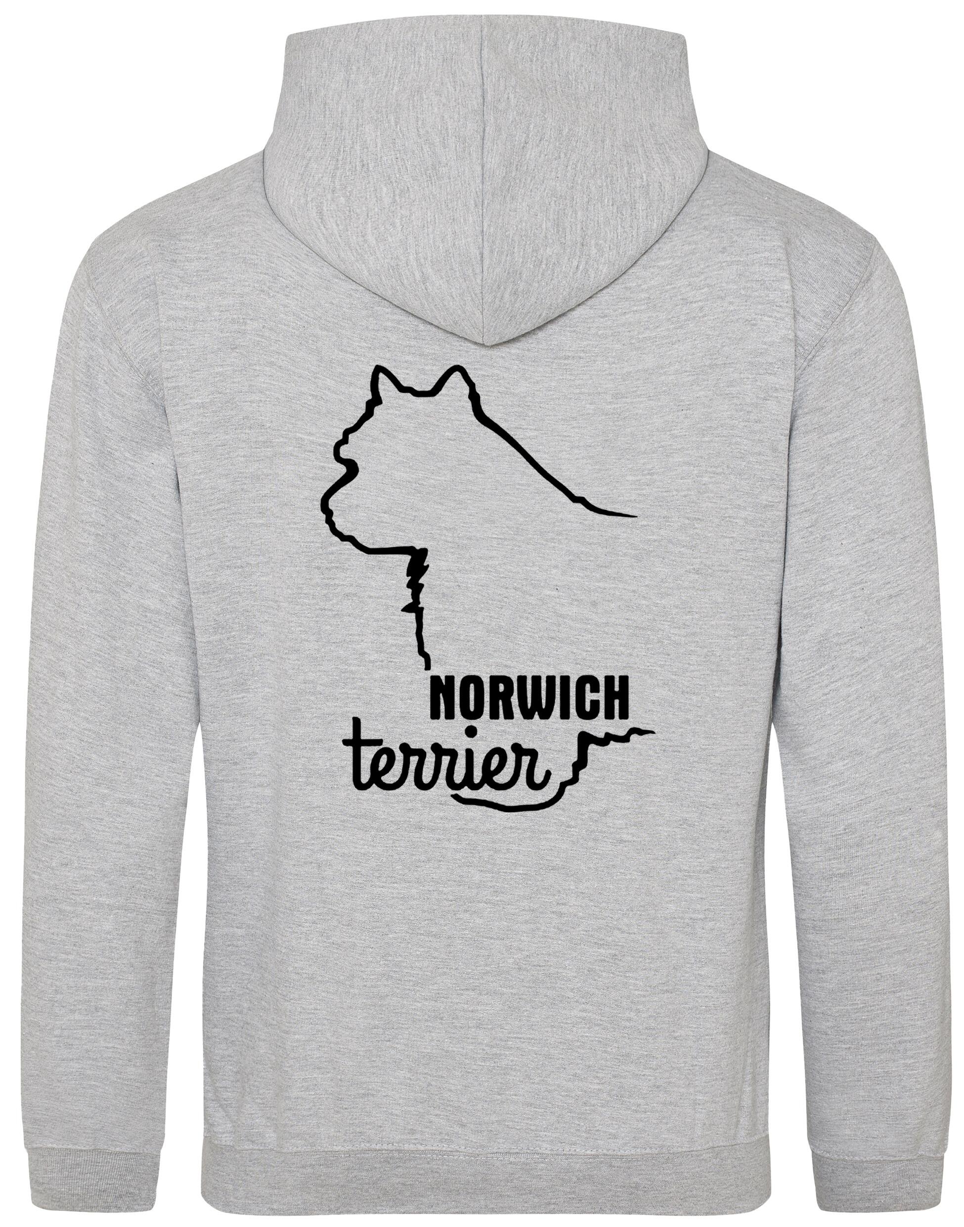 Norwich Terrier Design Pullover Hoodie featuring exclusive breed artwork, fleece lining, kangaroo pocket, and a heavy-blend fabric for warmth, comfort, and style. Ideal for dog lovers, Norwich Terrier owners, and casual outings.