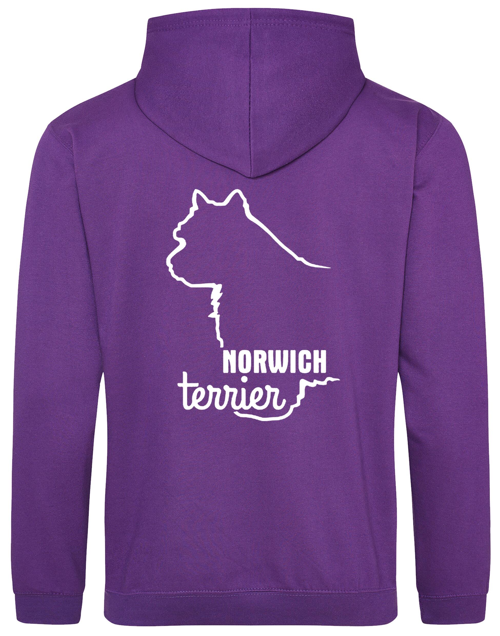Norwich Terrier Design Pullover Hoodie featuring exclusive breed artwork, fleece lining, kangaroo pocket, and a heavy-blend fabric for warmth, comfort, and style. Ideal for dog lovers, Norwich Terrier owners, and casual outings.