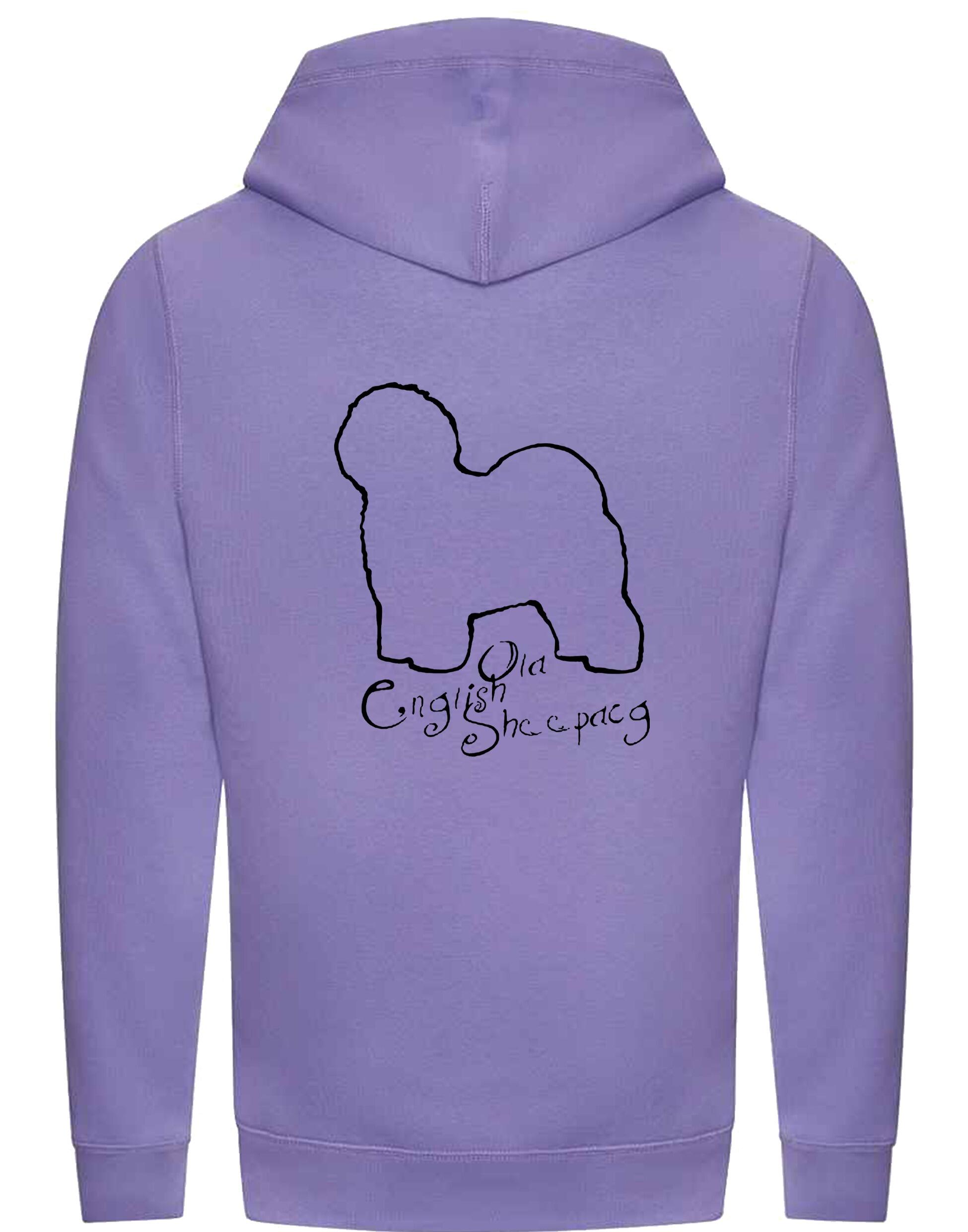 Old English Sheepdog Crossneck Pullover Hoodie – cozy, fleece-lined, with exclusive breed artwork. A stylish and comfortable choice for dog lovers and breed enthusiasts.