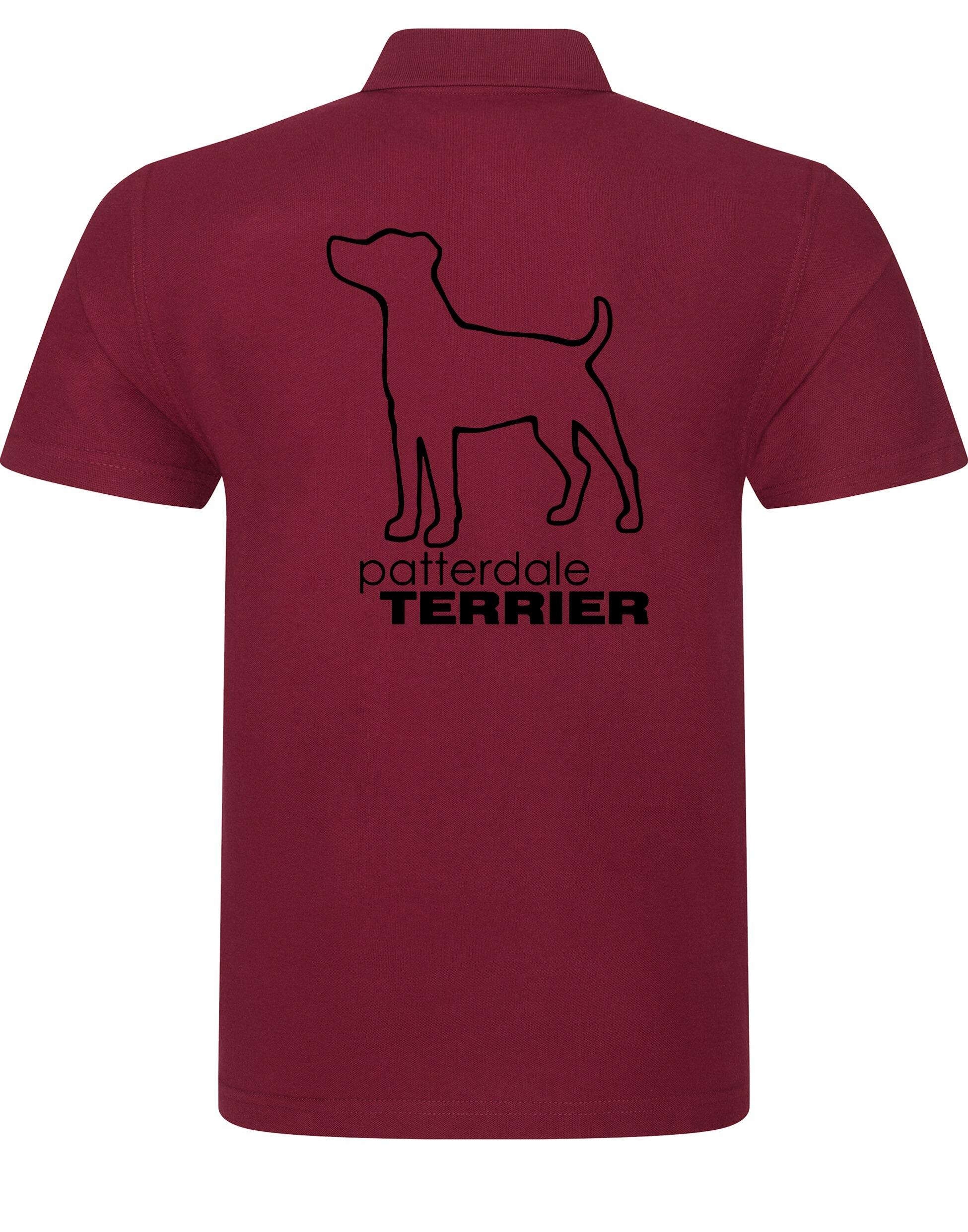 Patterdale Terrier Unisex Cotton Polo – lightweight, breathable cotton polo featuring exclusive Patterdale Terrier artwork on the back, a classic polo collar, and a relaxed unisex fit for comfort and style.