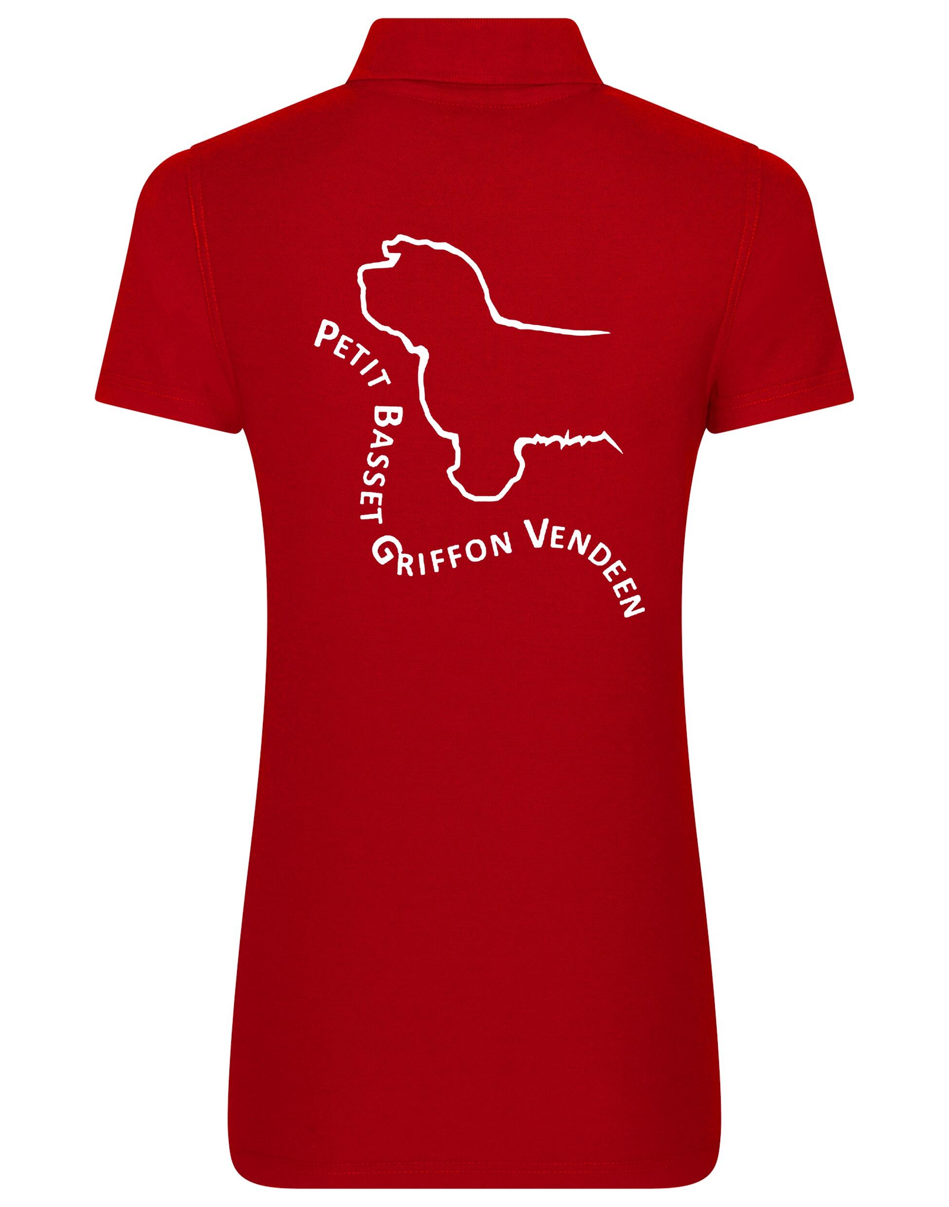 Petit Basset Griffon Vendéen Women’s Cotton Polo – premium-quality cotton polo featuring exclusive PBGV artwork, lightweight breathable fabric, structured collar, and feminine fit for versatile style and everyday comfort.