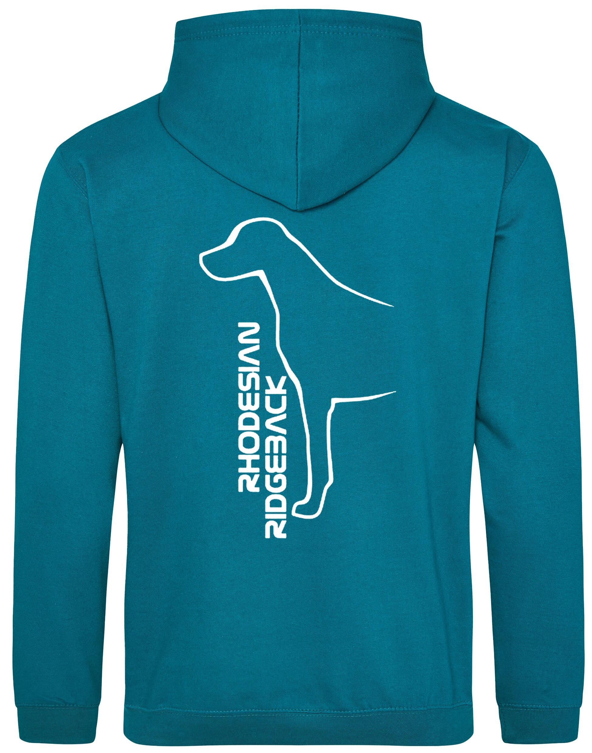 Rhodesian Ridgeback Design Pullover Hoodie featuring exclusive breed artwork, a soft fleece interior, and a heavy-blend fabric for warmth and style.