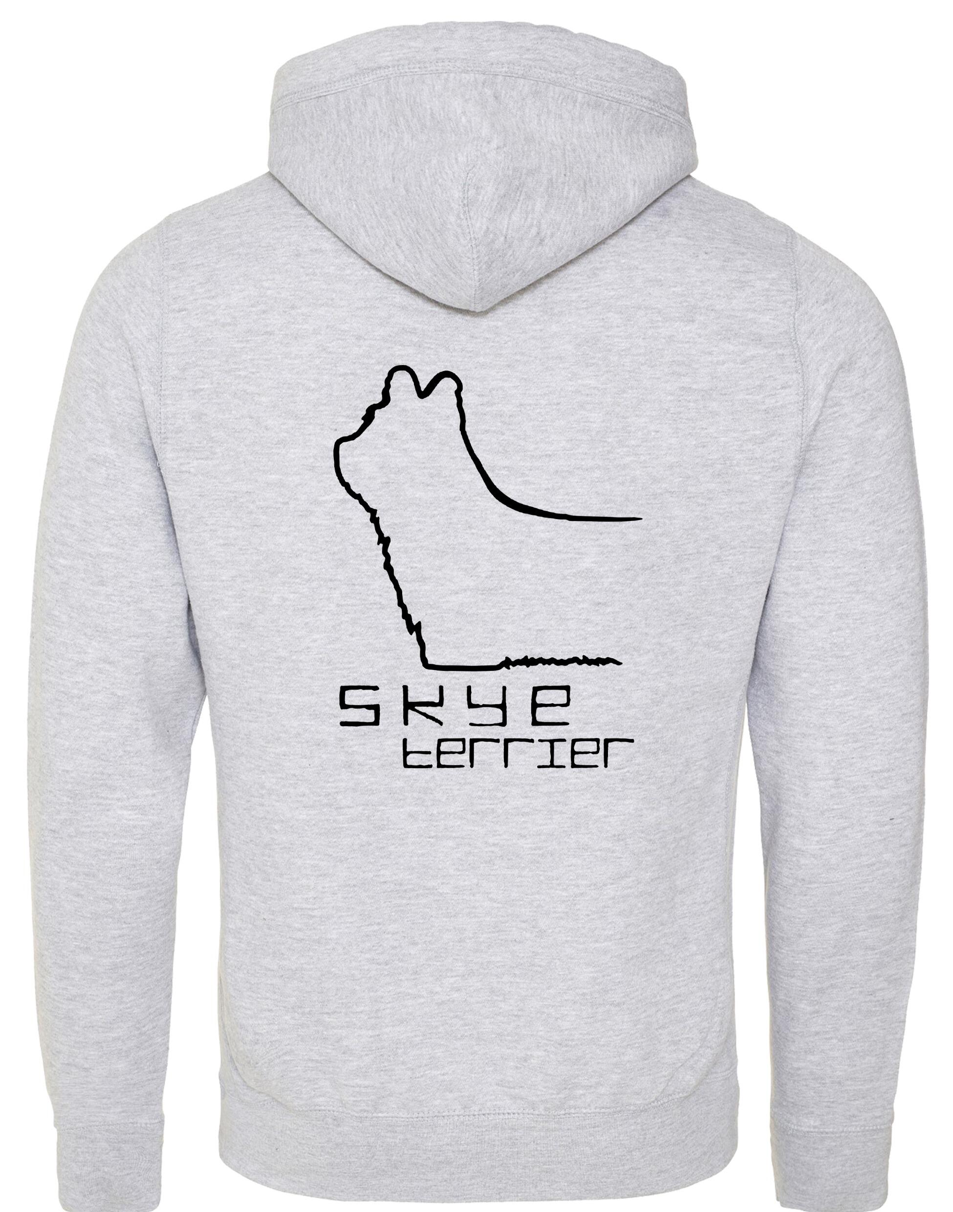 Unisex crossneck pullover hoodie with exclusive Skye Terrier artwork on the back, brushed fleece lining, and a spacious kangaroo pocket. A warm, stylish choice for Skye Terrier enthusiasts and perfect for casual wear or dog events.