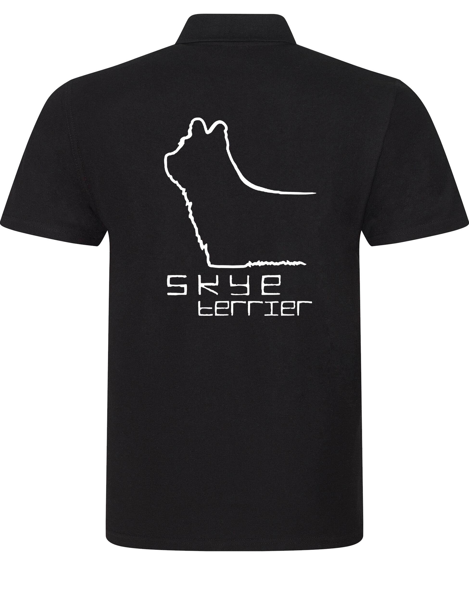 Unisex cotton polo with Skye Terrier design on the back. Soft, breathable fabric and a relaxed fit make it ideal for dog lovers attending events, enjoying walks, or lounging in comfort.