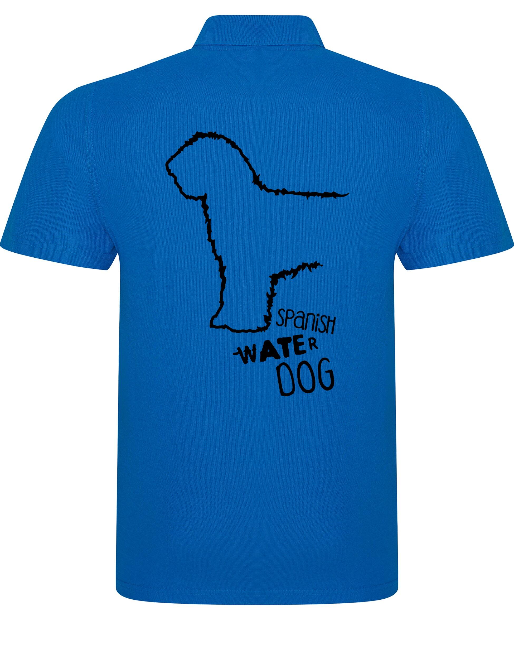 Unisex Cotton Polo with detailed Spanish Water Dog design on the back. Made from breathable cotton with a classic collar and relaxed fit. Ideal for dog events, outdoor adventures, and casual wear for breed lovers.