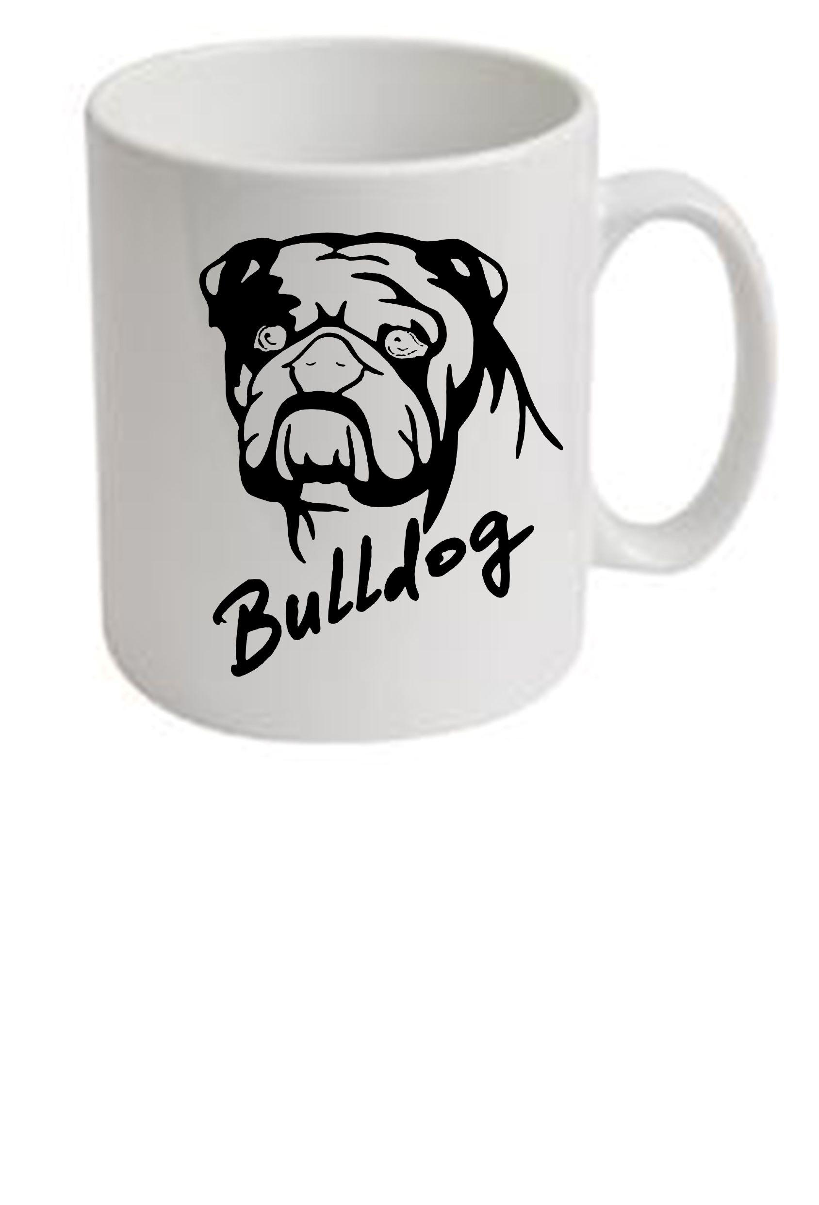 Bulldog Face Dog Breed Design Ceramic Mug