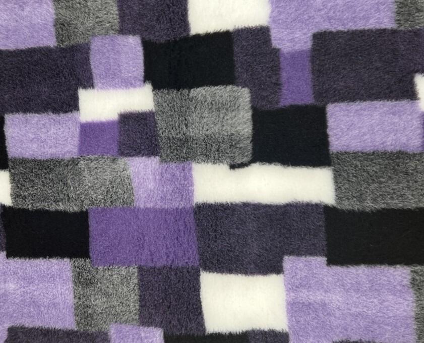 Dogeria Bedding for Dogs Rubber Backed Purple Check