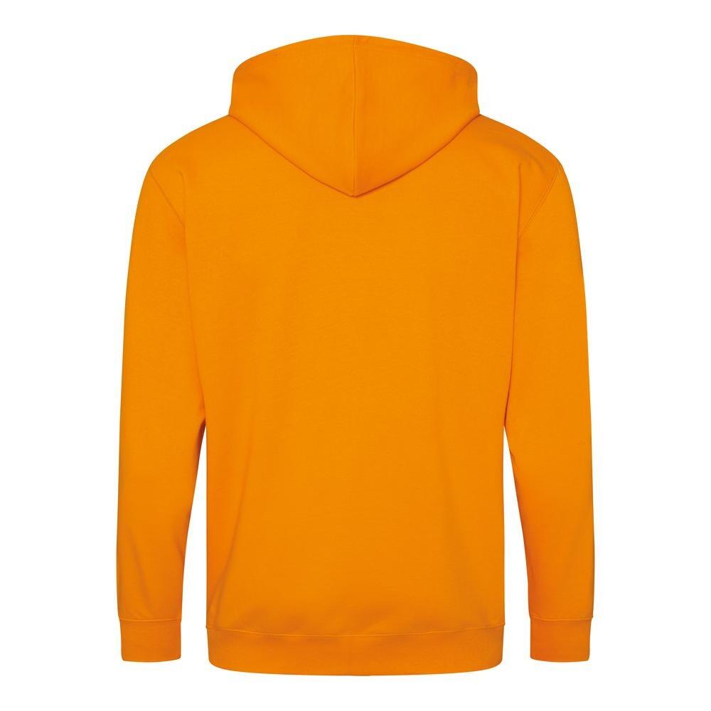 Plain Orange Crush Zipped Hoodie