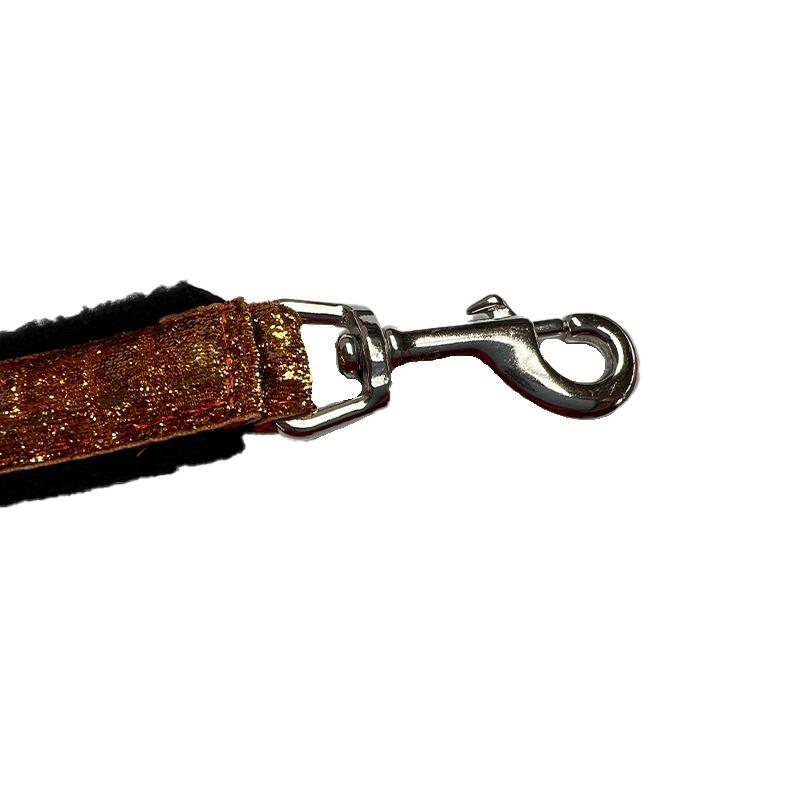 Orange Sparkly Fleece Clip Lead