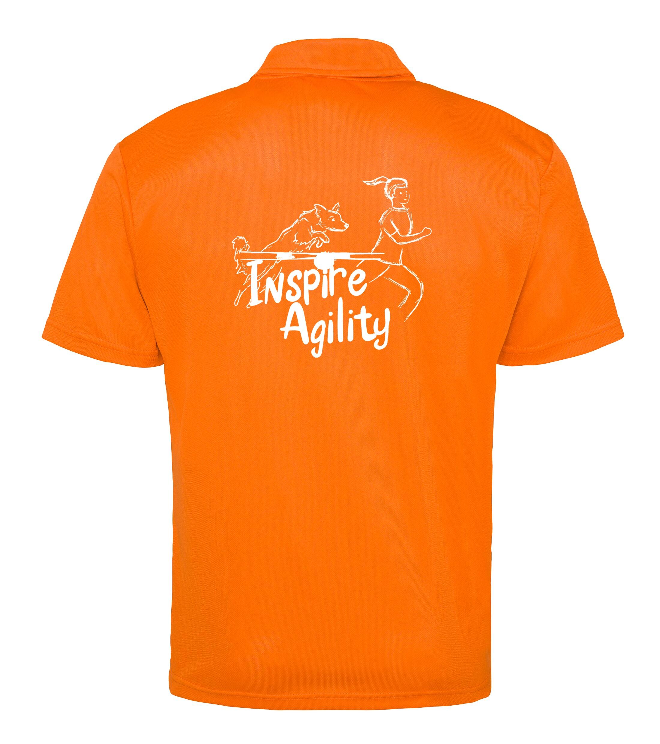 Inspire Agility 2023 Cool Polo Orange Crush (White)
