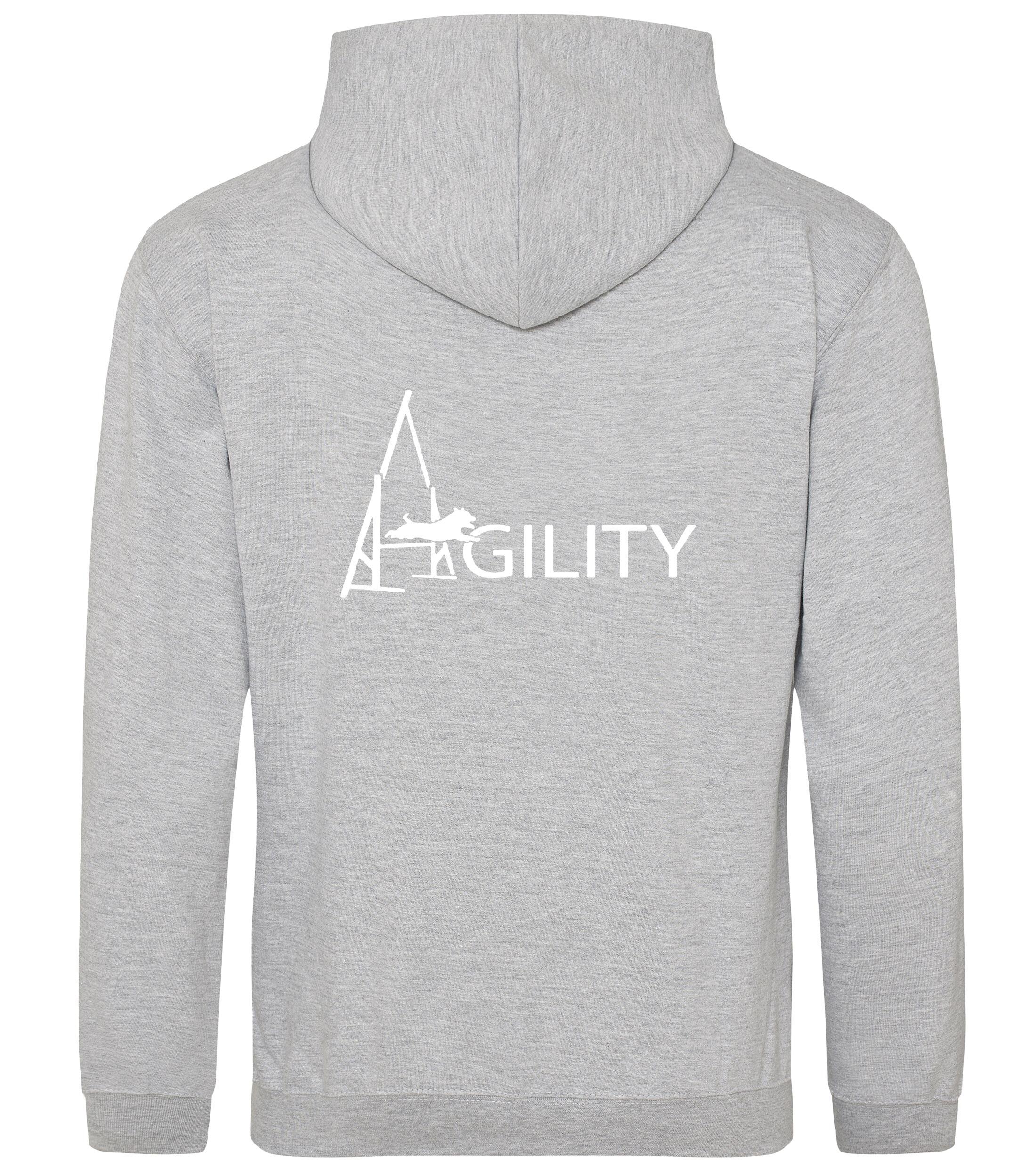 Unisex Agility Pullover Hoodie Heather Grey (White)