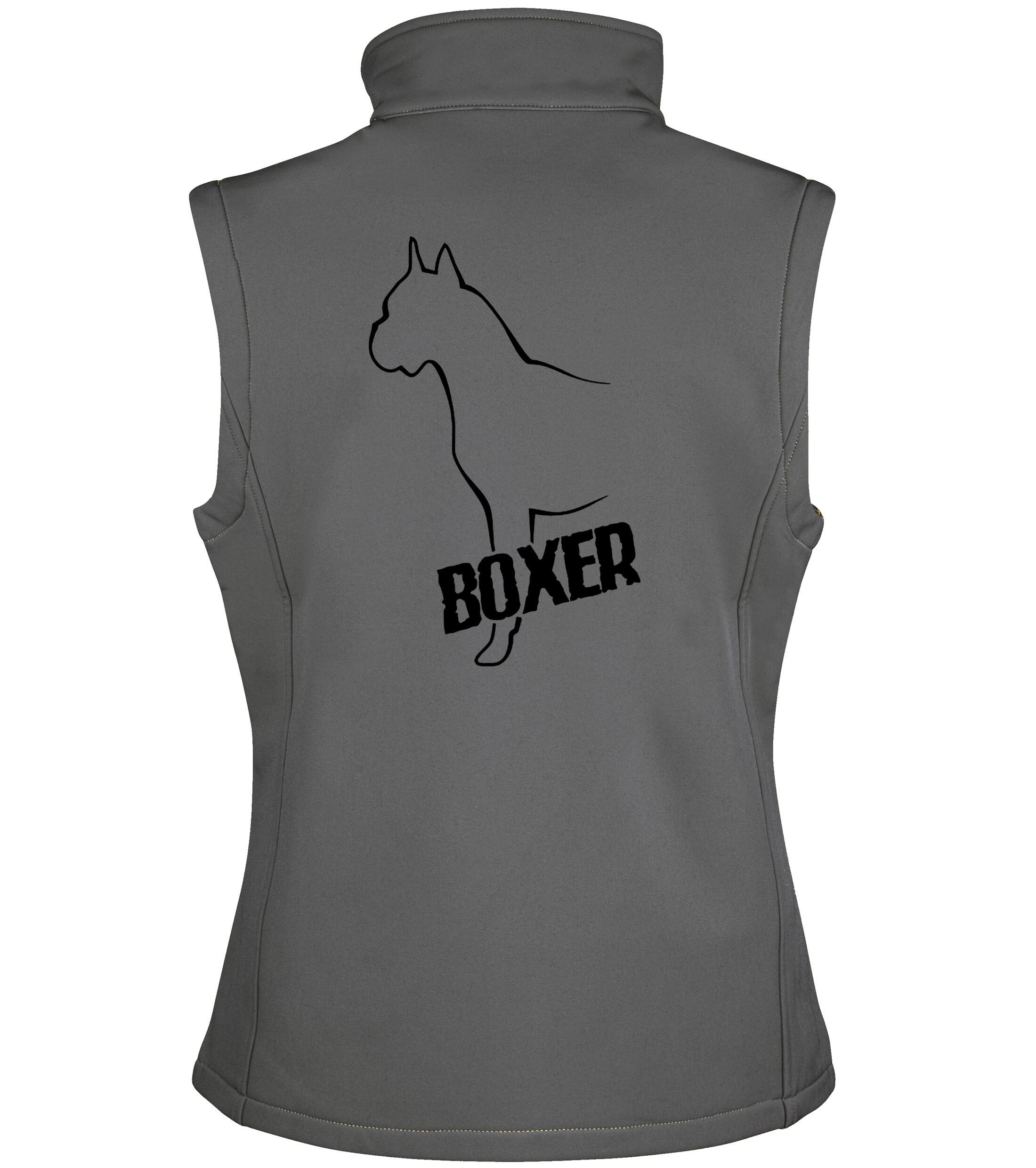 Unisex Boxer Ear Up Softshell Gilet Charcoal (Black)