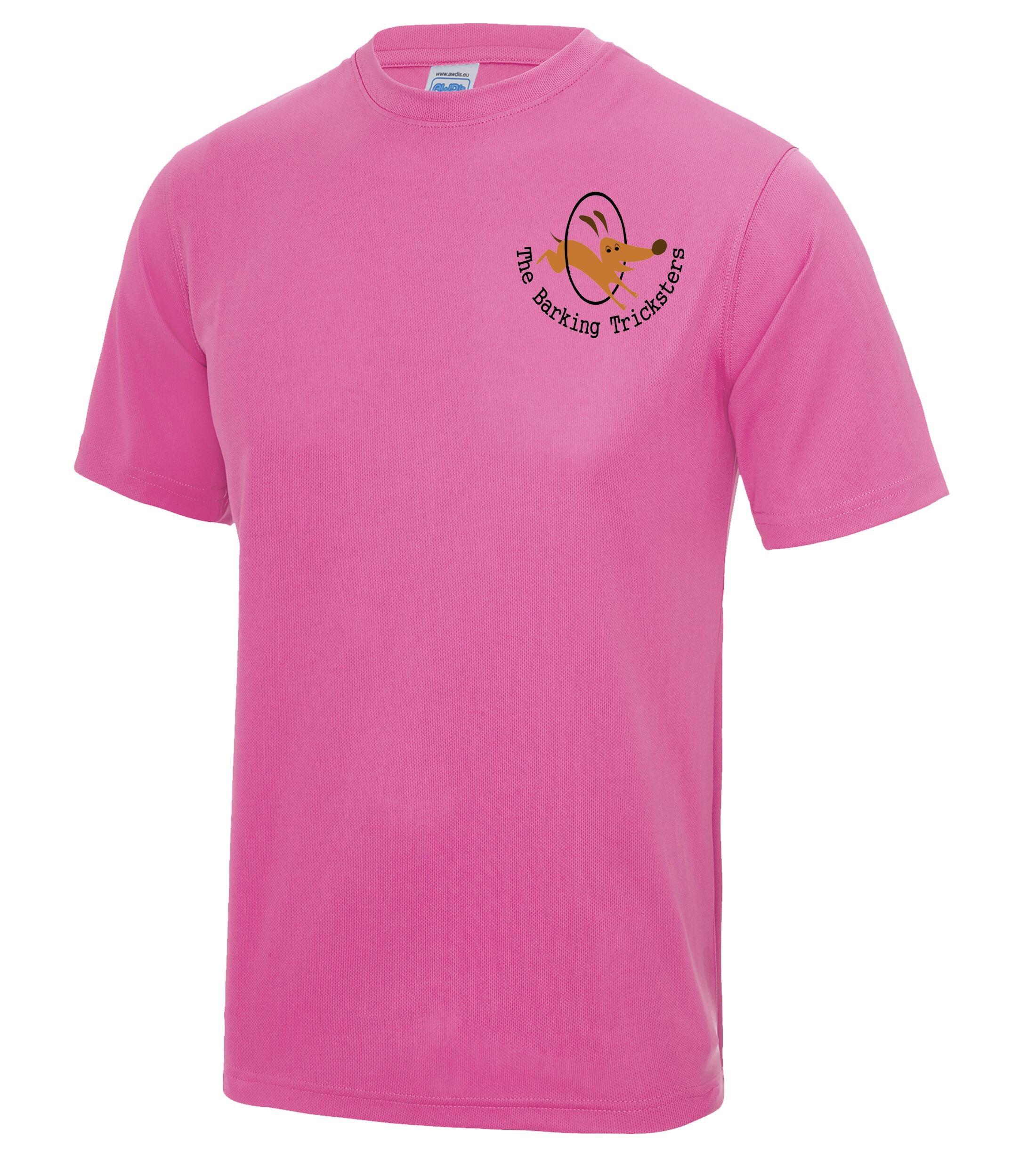 The Barking Tricksters Unisex Cool Tee Electric Pink