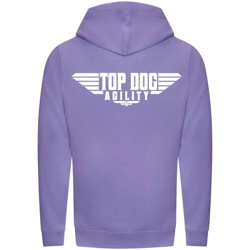 Digital Lavender Cross Neck Hoodies with "Top Dog Agility" White Print - Agility Lifestyle Collection