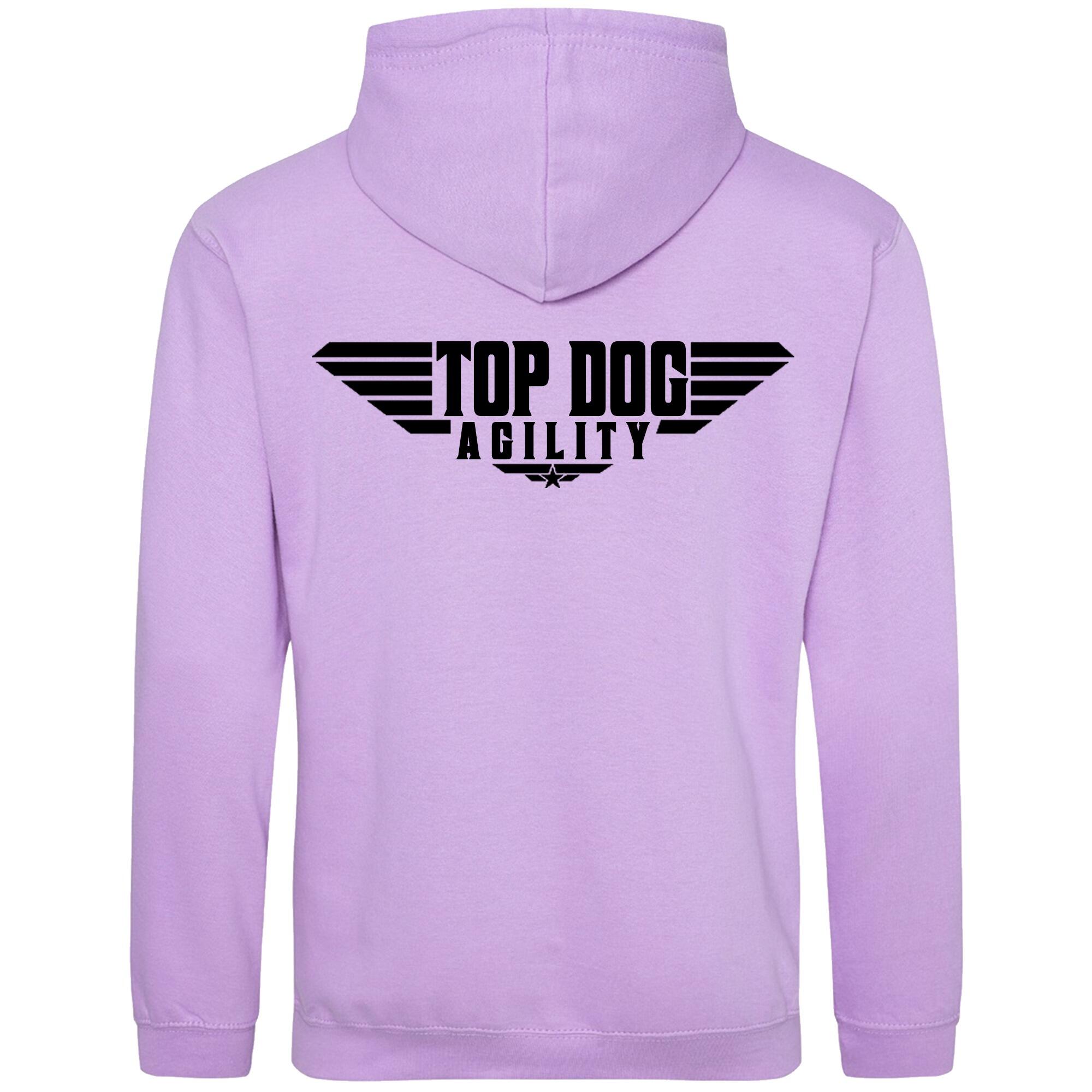 Lavender Pullover Hoodies with "Top Dog Agility" Black Print - Agility Lifestyle Collection