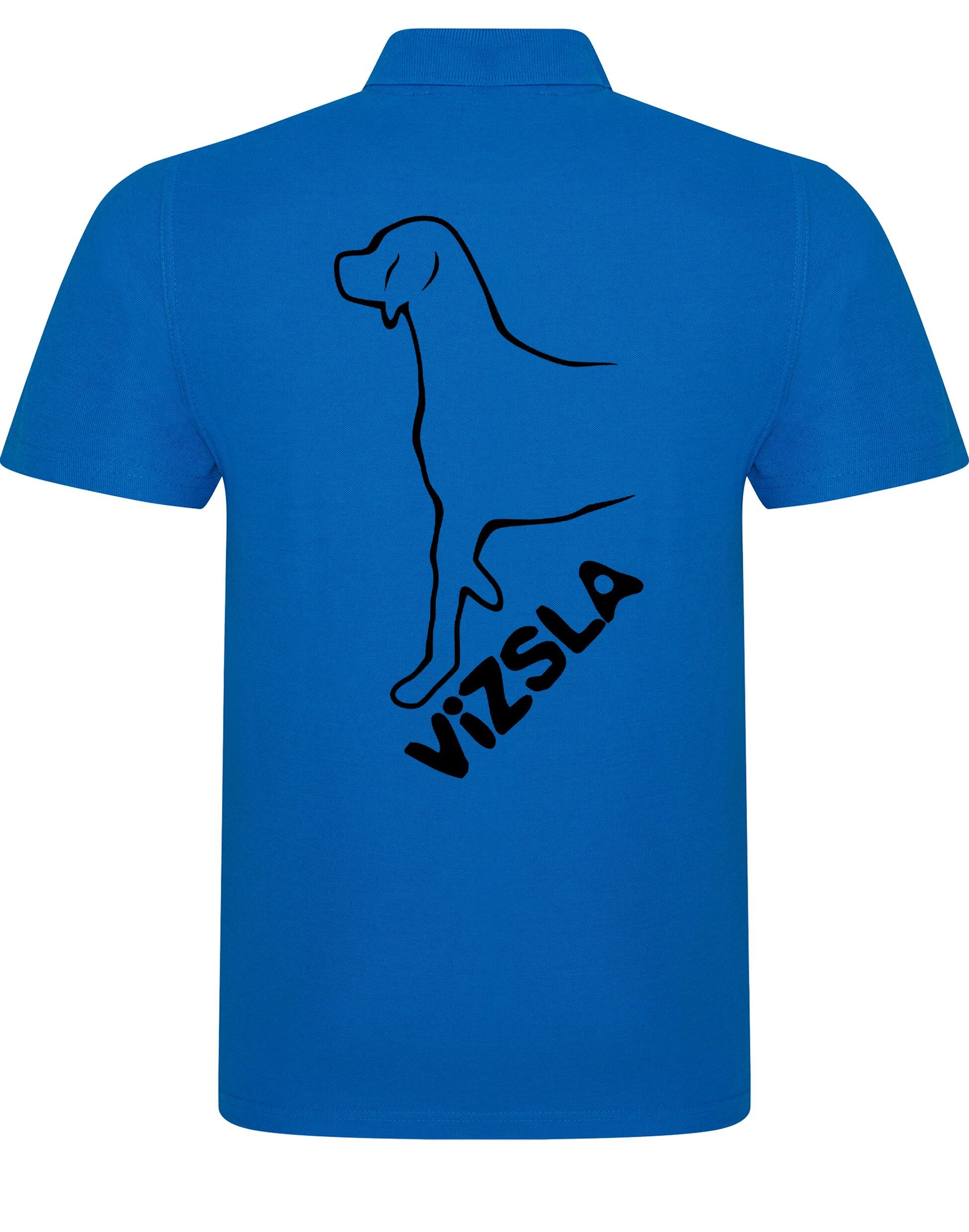 Unisex Cotton Polo with Vizsla Dog Breed Design
