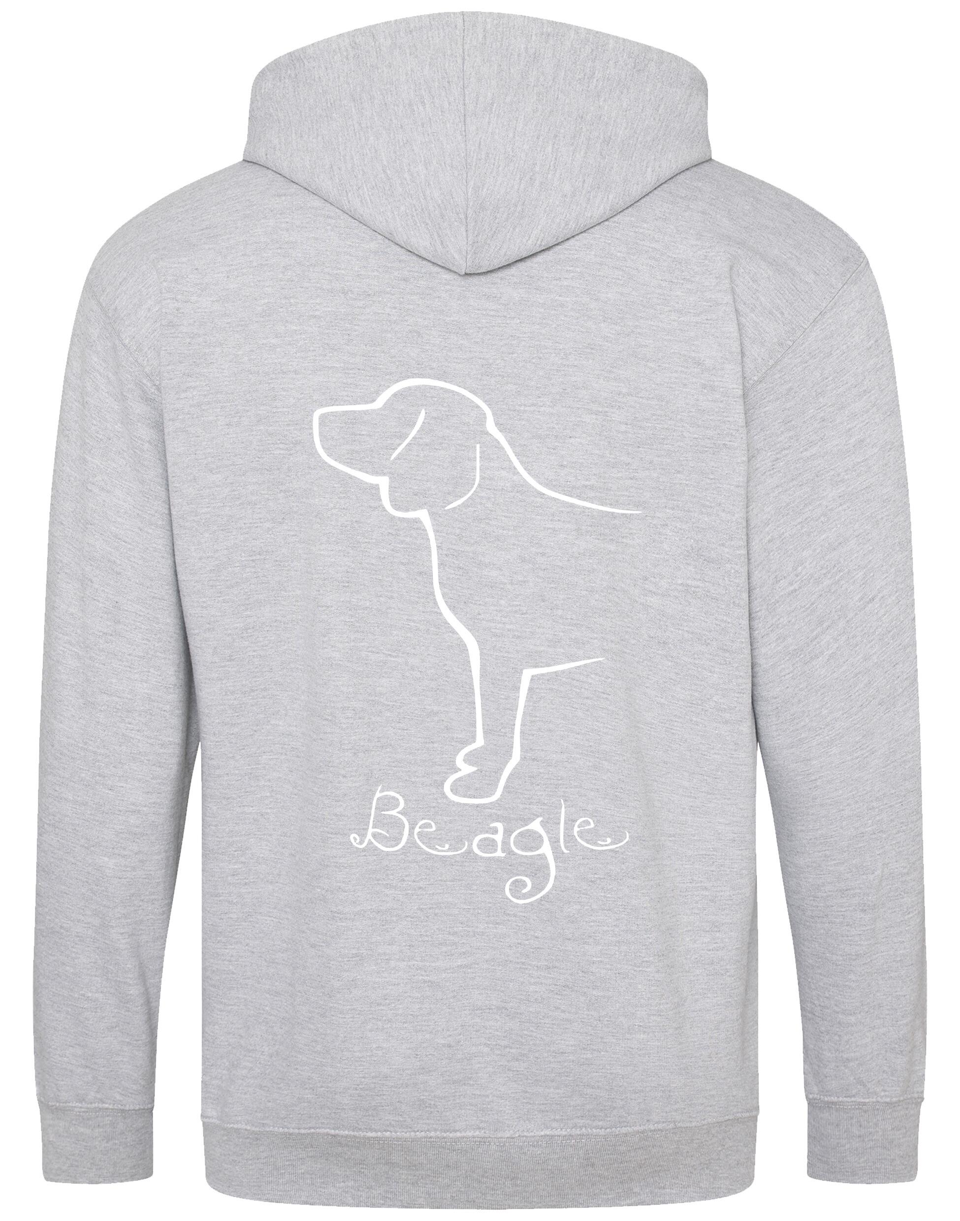 Beagle Dog Breed Design Zipped Hoodie – Style and Comfort for Dog Lovers