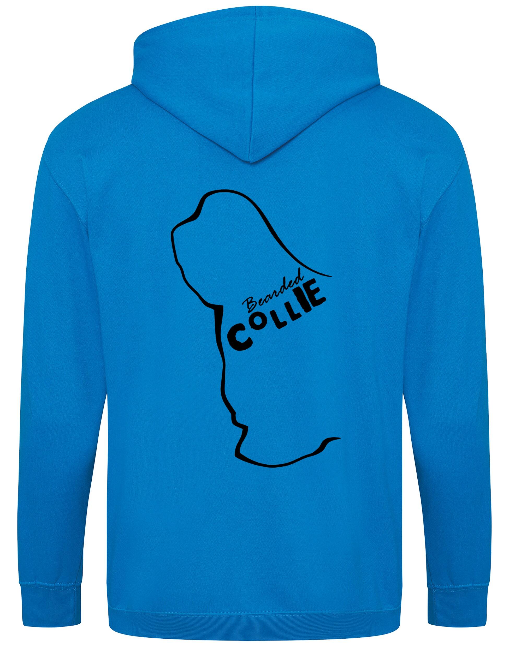 Bearded Collie Dog Breed Design Zipped Hoodie – Style and Comfort for Dog Lovers