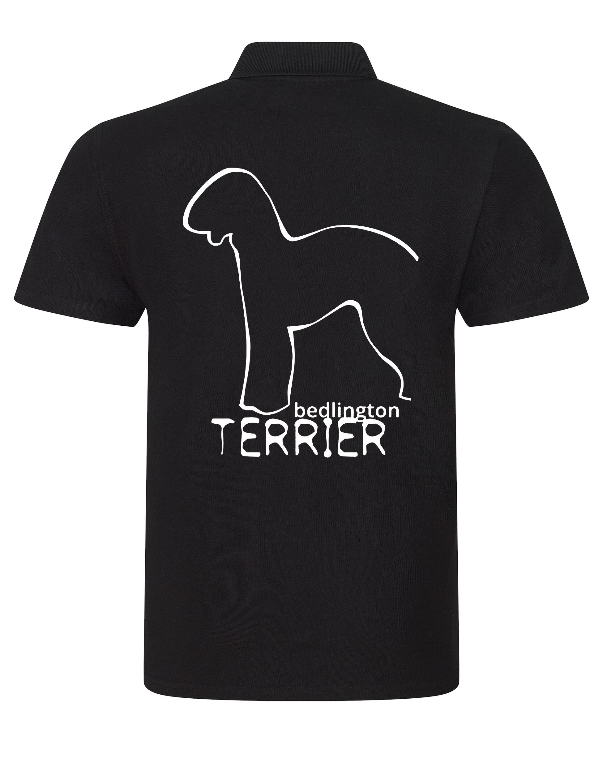Unisex Cotton Polo with Bedlington Terrier Dog Breed Design – Comfort for Every Bedlington Terrier Enthusiast