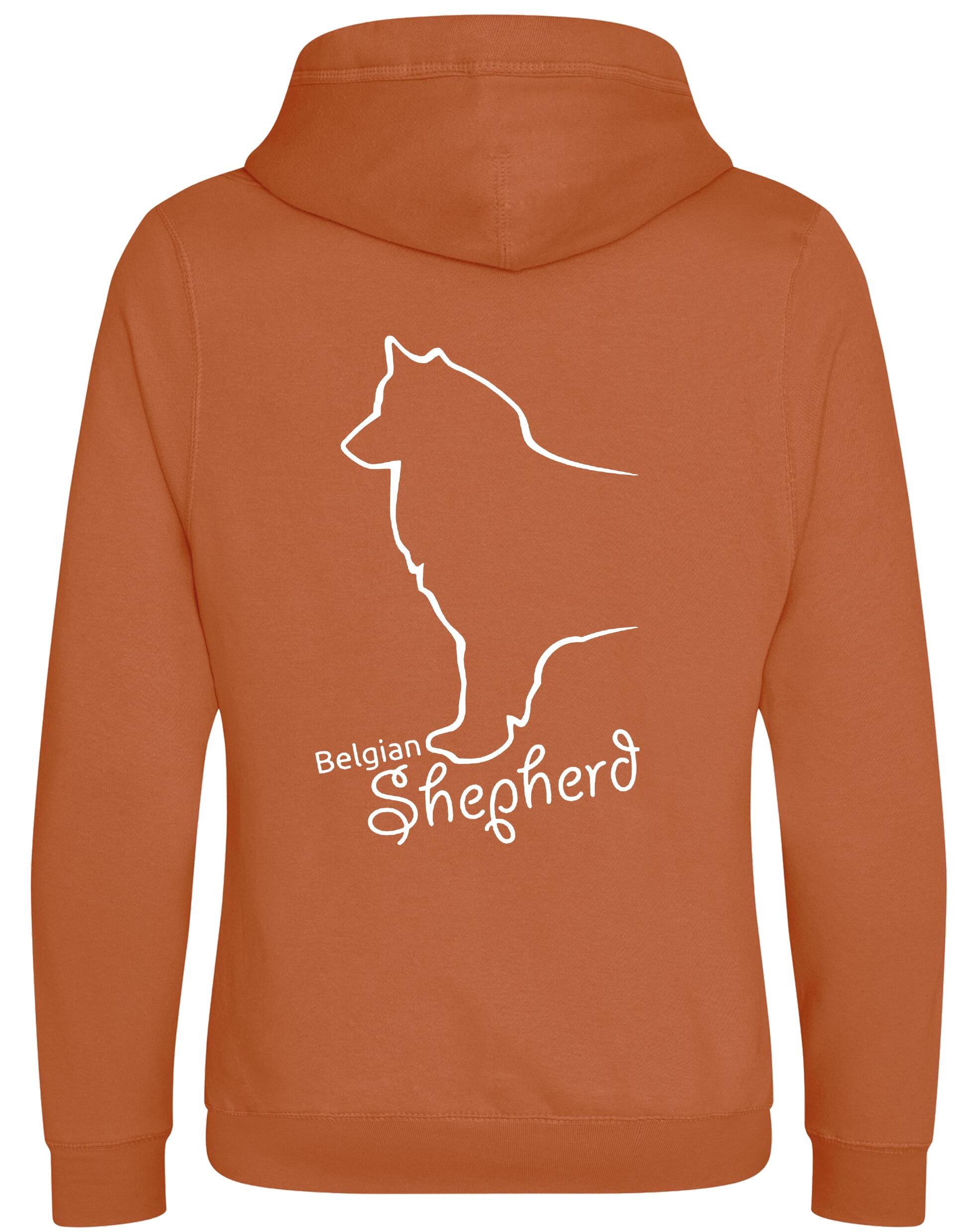 Unisex Crossneck Pullover Hoodie with Belgian Shepherd Dog Breed Design
