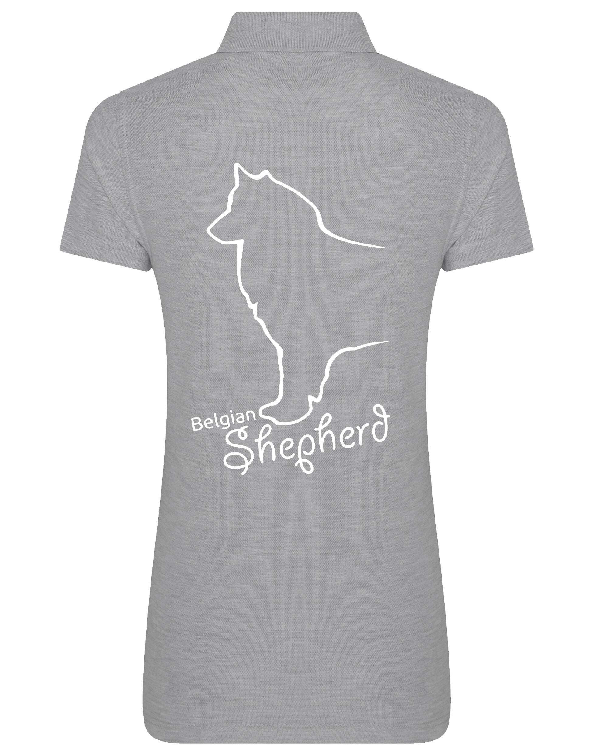 Women’s Cotton Polo with Belgian Shepherd Dog Breed Design – A Must-Have for Belgian Shepherd Enthusiasts