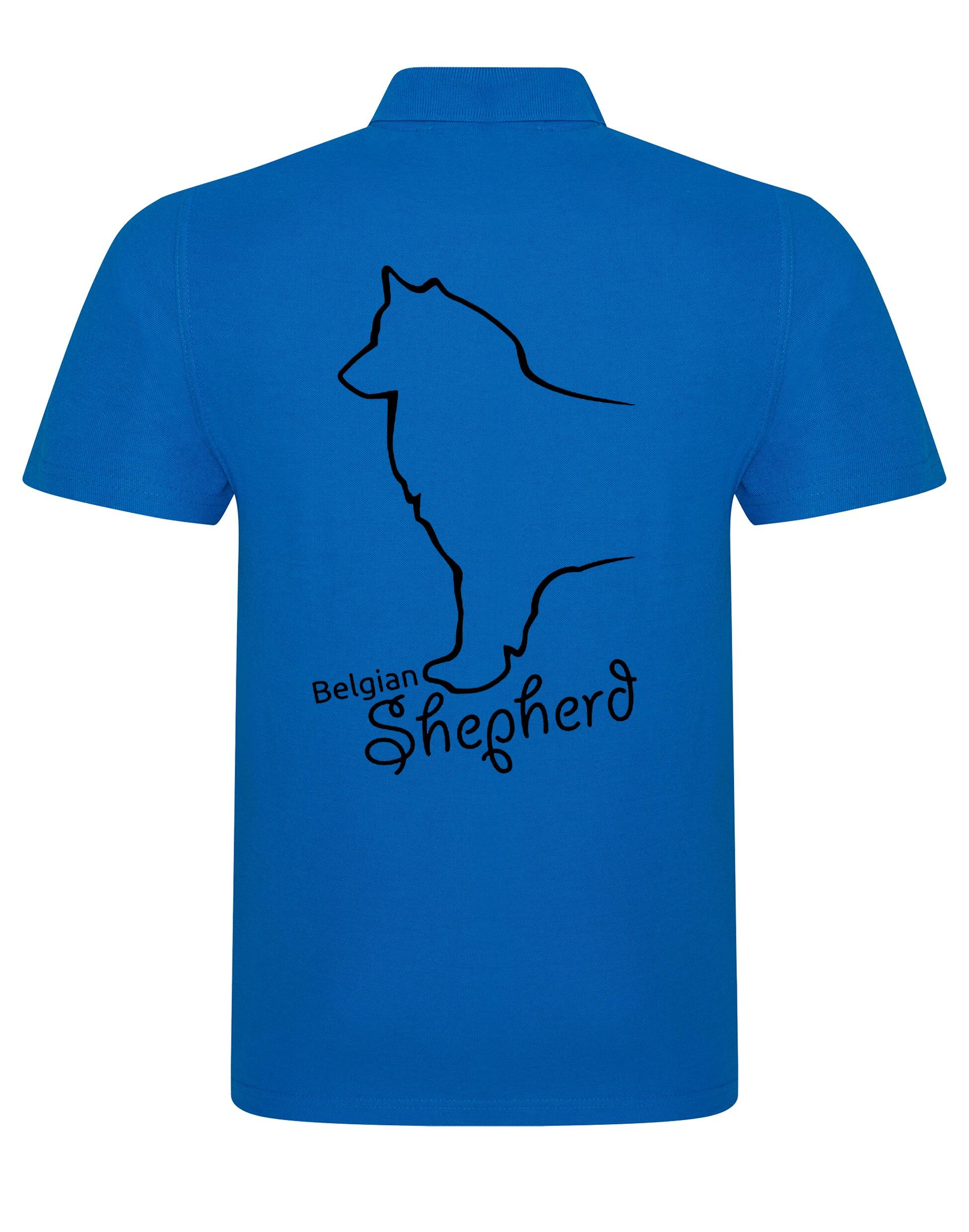 Unisex Cotton Polo with Belgian Shepherd Dog Breed Design – Comfort for Every Belgian Shepherd Enthusiast