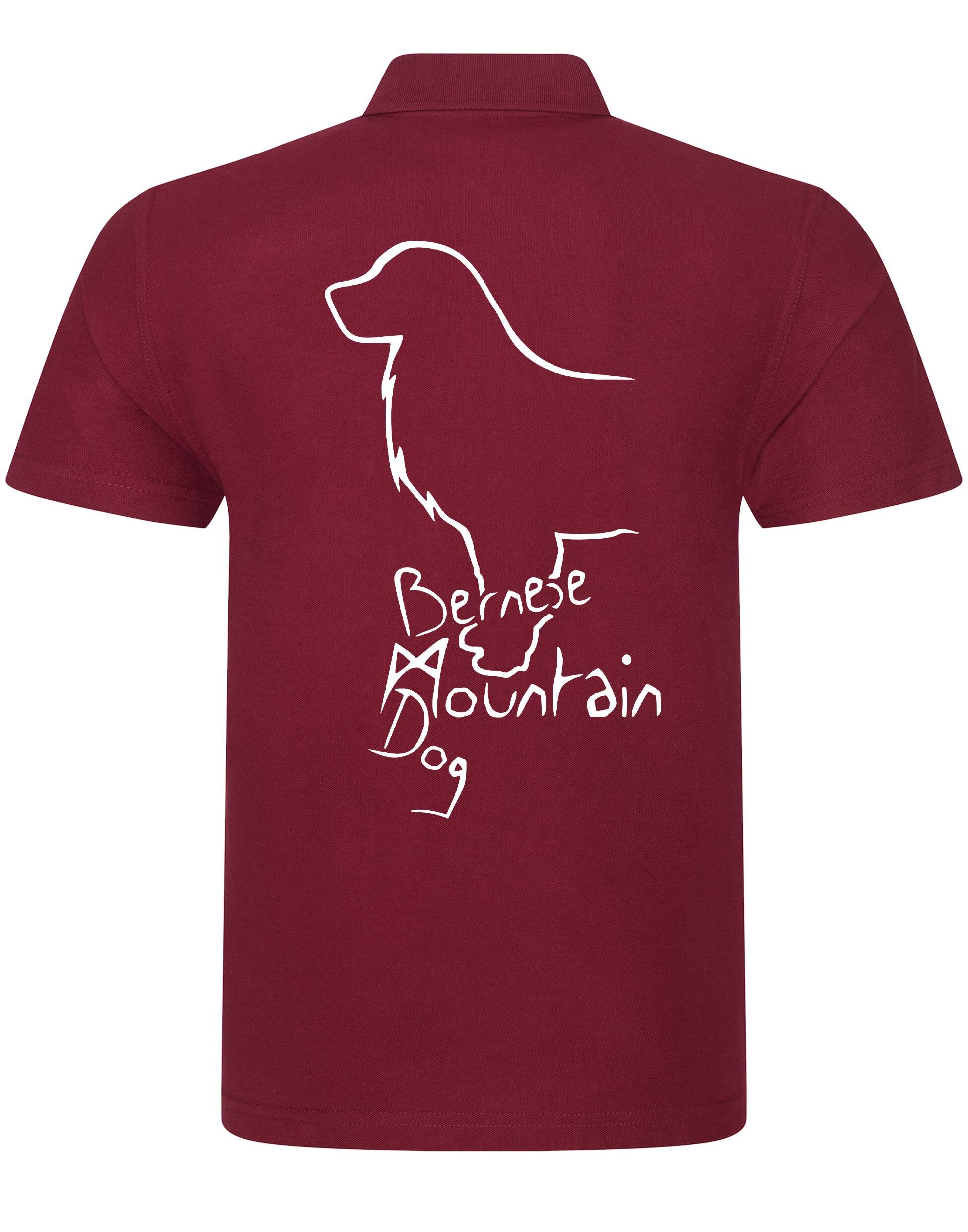 Unisex Cotton Polo with Bernese Mountain Dog Breed Design – Comfort and Style for Every Bernese Enthusiast