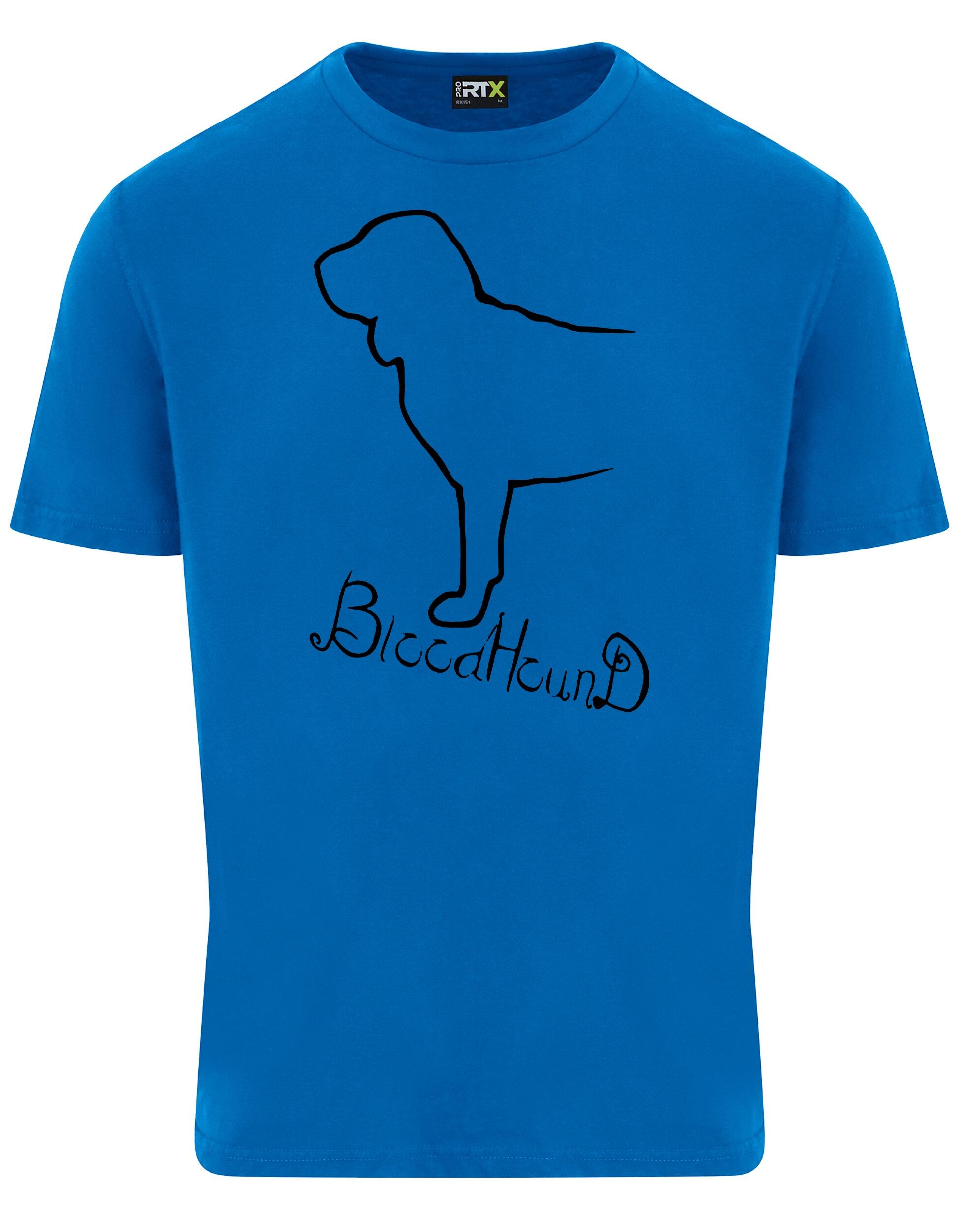 Unisex Roundneck T-shirt with Bloodhound Dog Breed Design – Style for Every Bloodhound Fan