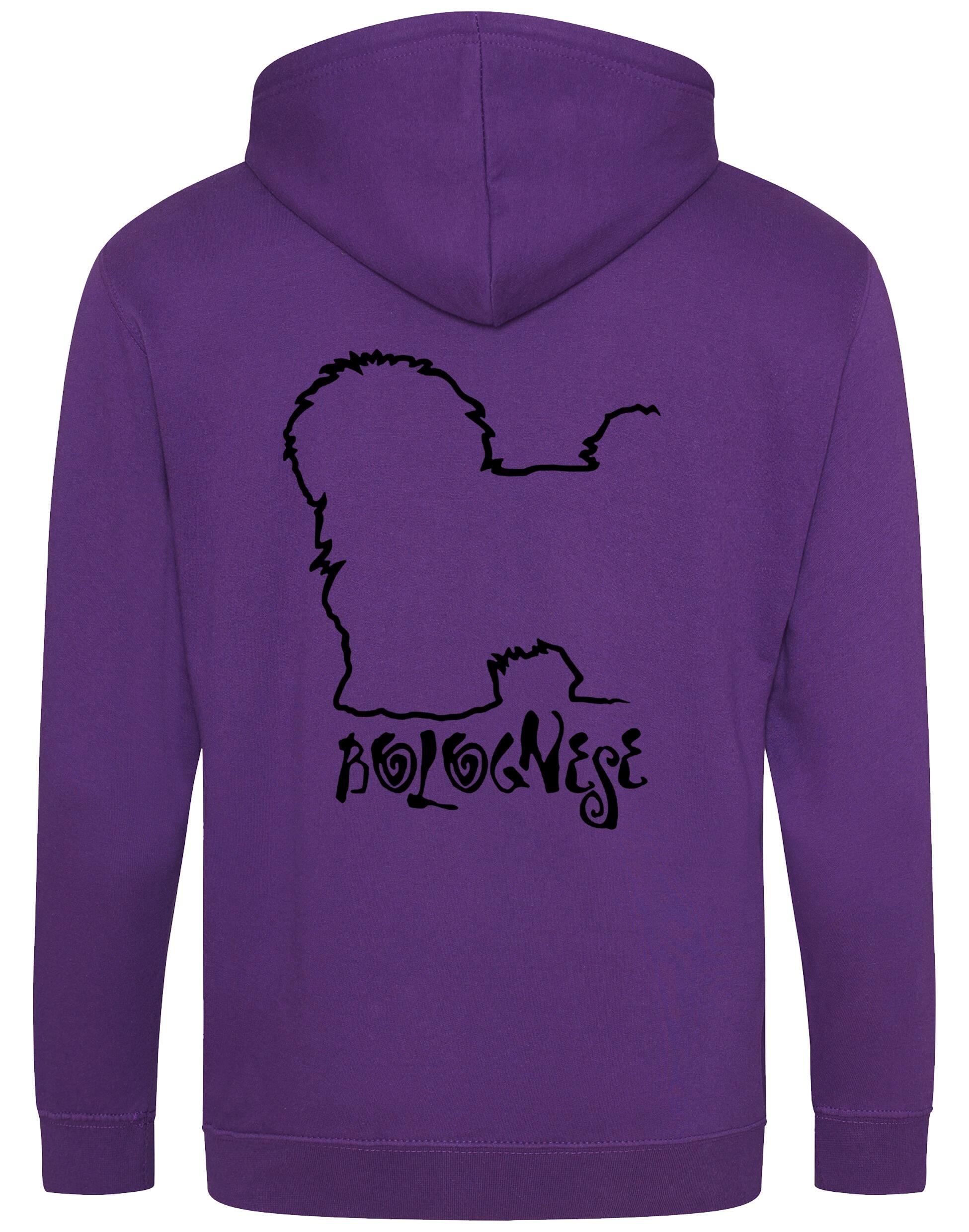 Bolognese Dog Breed Design Zipped Hoodie – Style and Comfort for Dog Lovers