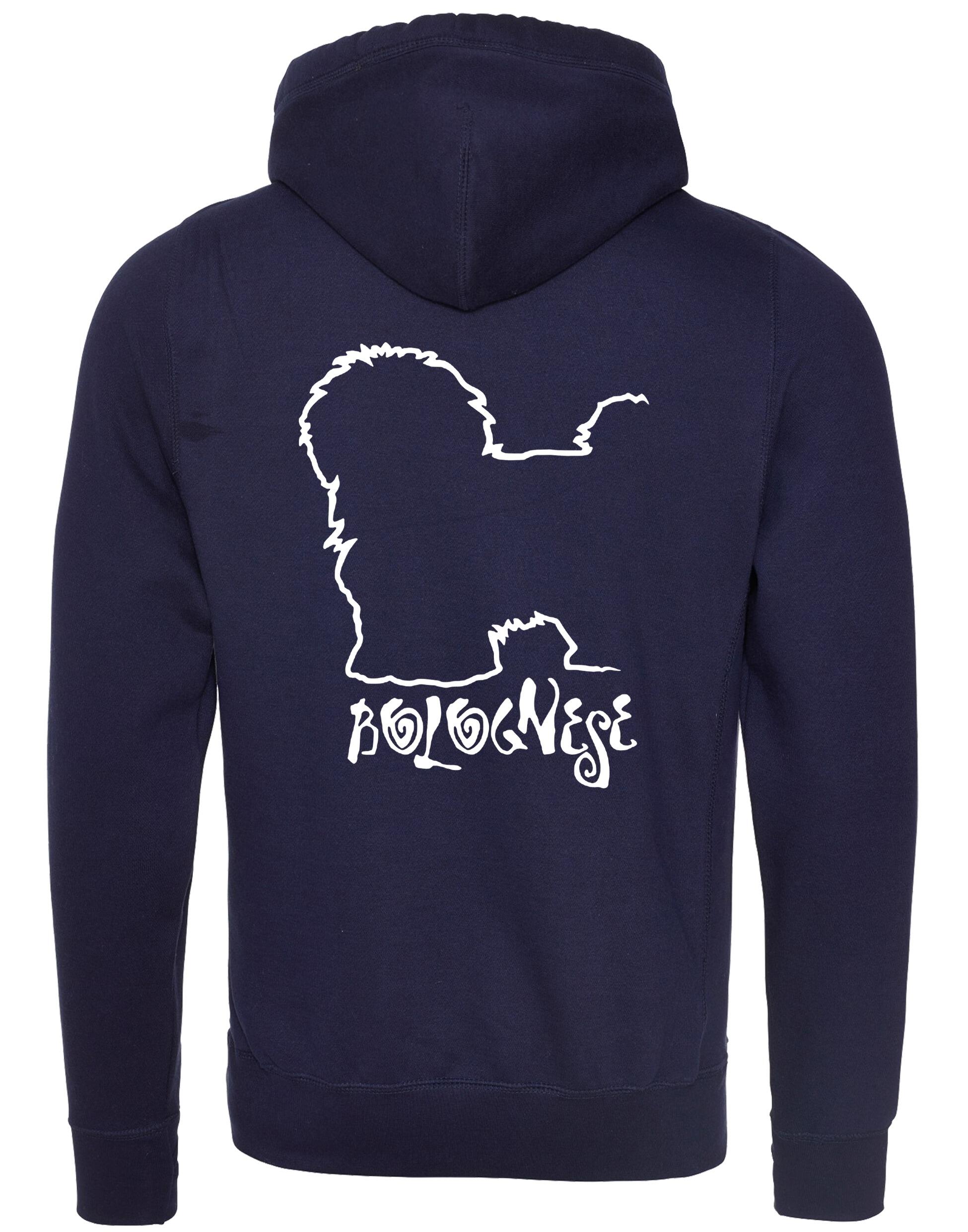 Unisex Crossneck Pullover Hoodie with Bolognese Dog Breed Design – A Must-Have for Bolognese Fans