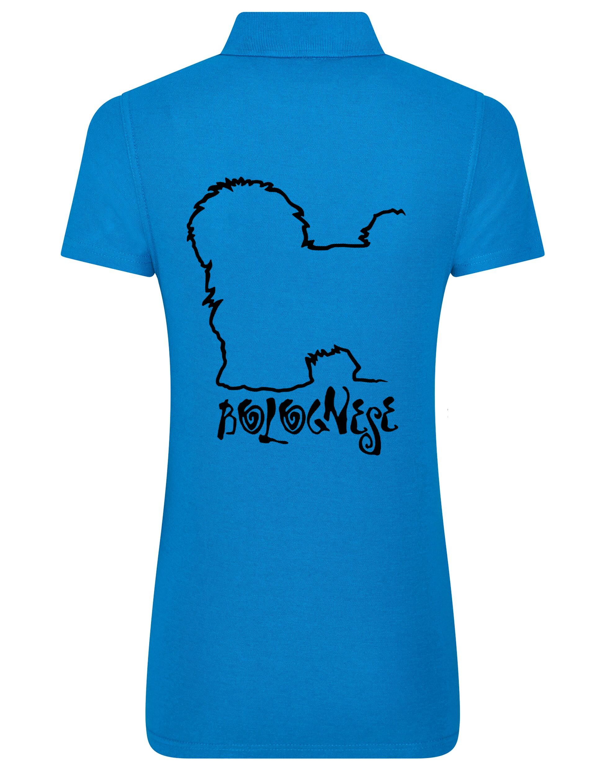 Women’s Cotton Polo with Bolognese Dog Breed Design – A Must-Have for Bolognese Enthusiasts